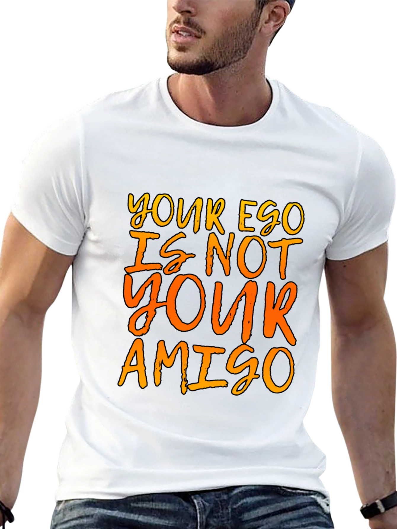 Black Ego Amigo Graphic Tee - Black Cotton T-Shirt view 13