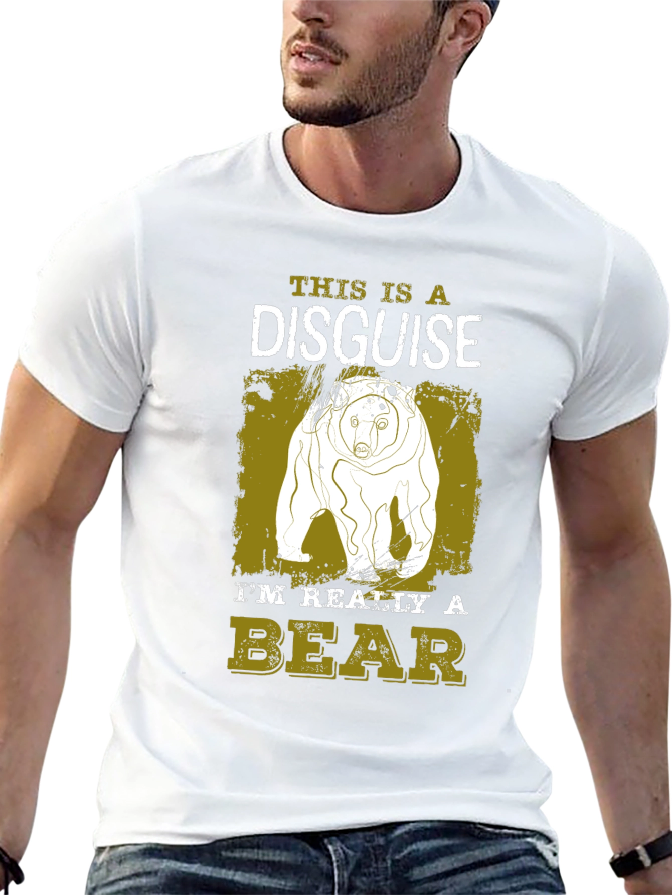 Black Bear Disguise T-Shirt - Funny Animal Tee view 13