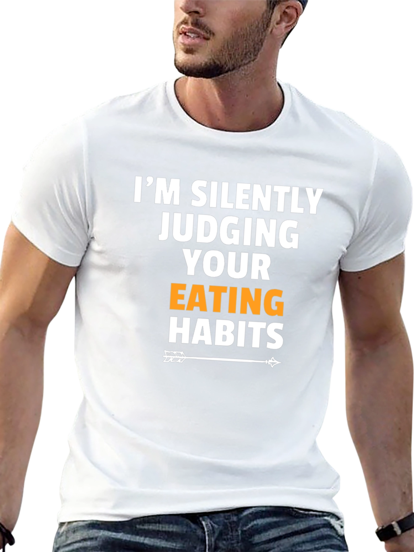Black I'm Silently Judging Your Eating Habits T-Shirt view 13