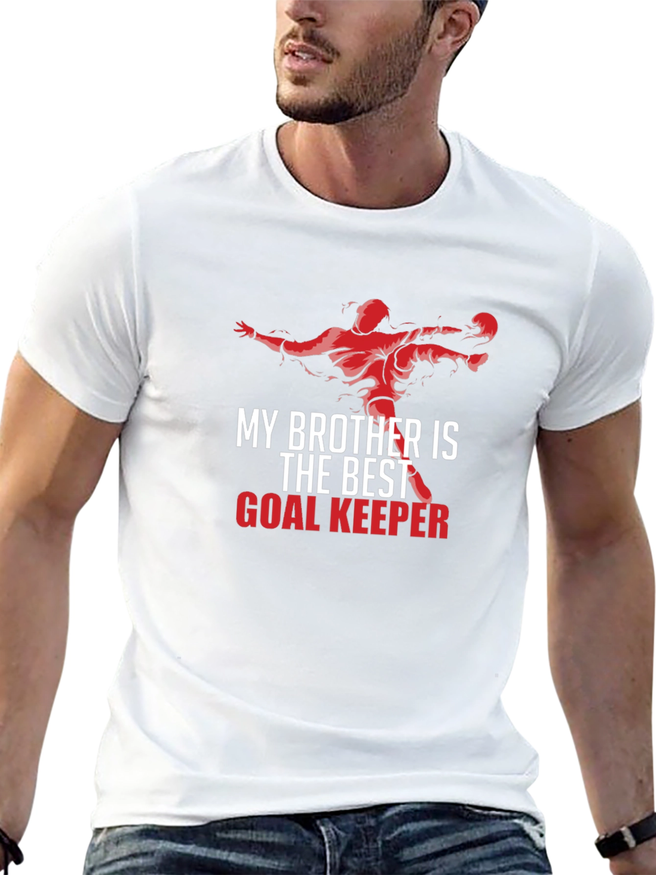 Black Best Goalkeeper Brother T-Shirt view 13