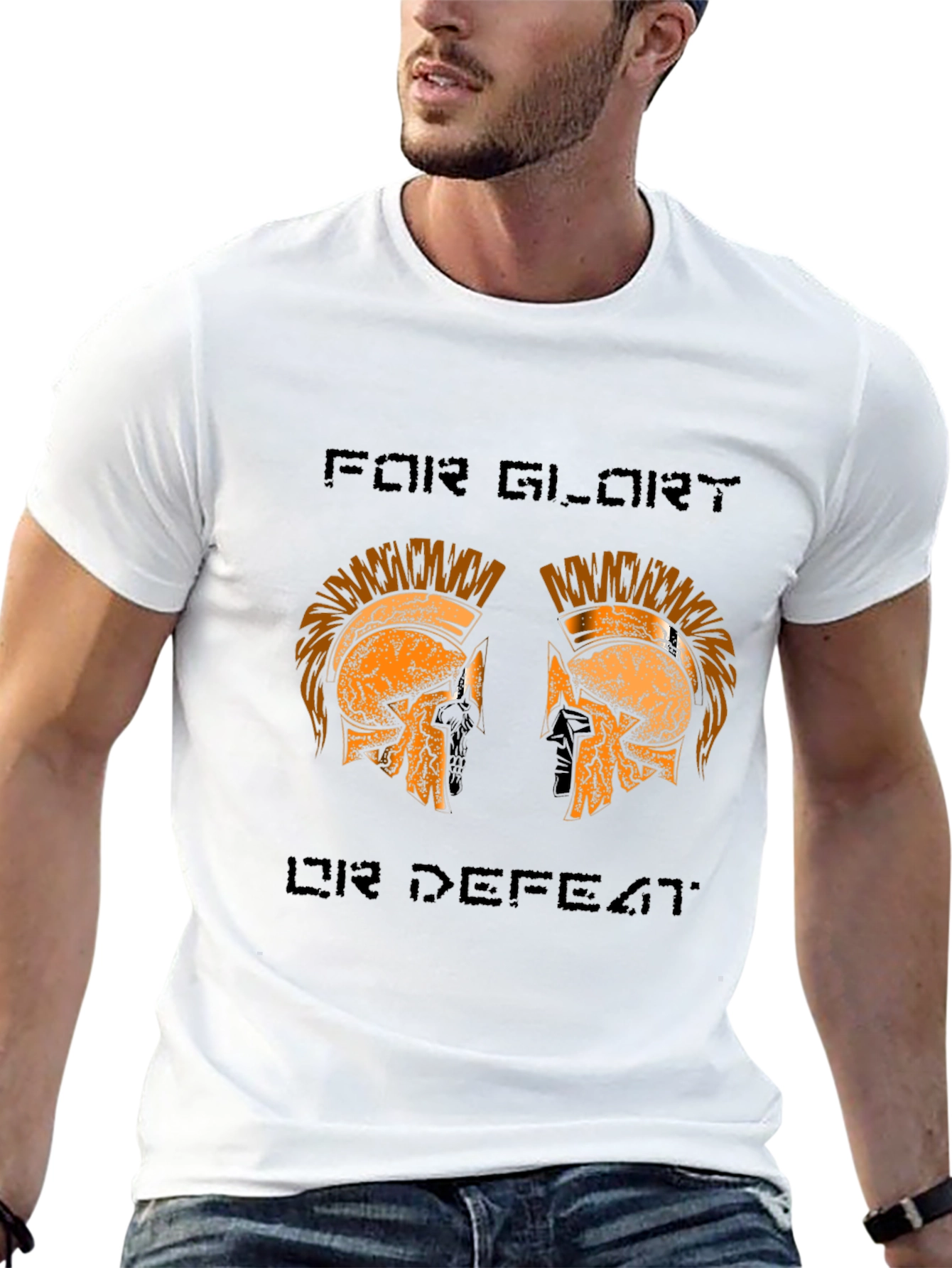 Black For Glory or Defeat Graphic T-Shirt view 13
