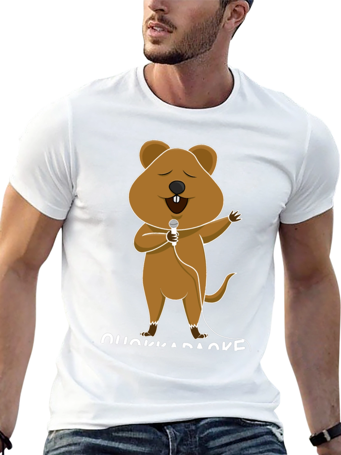 Black Quokka Karaoke T-Shirt - Sing Your Heart Out! view 13