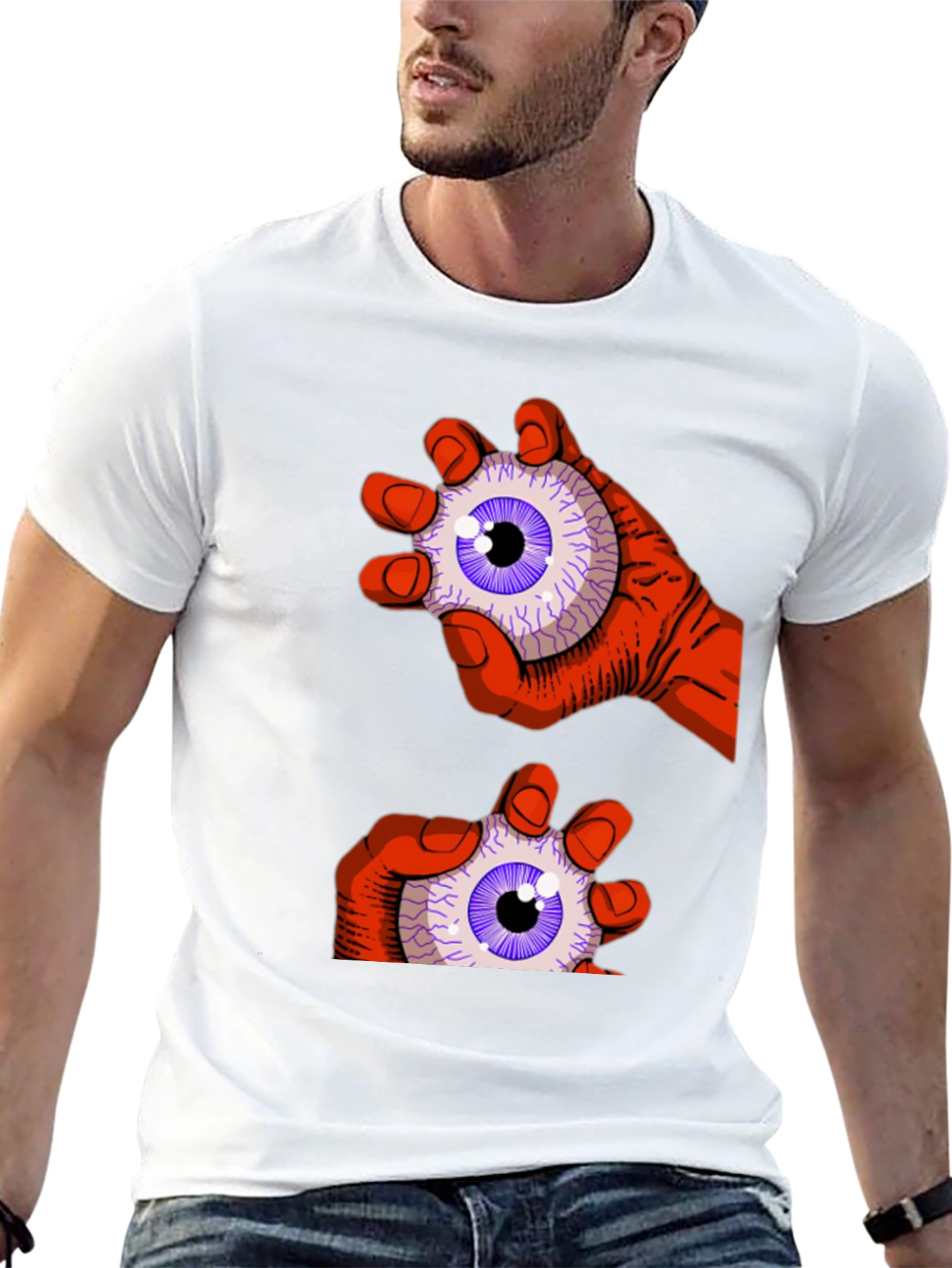 Black Eyeball Grab Graphic Tee - Black view 13