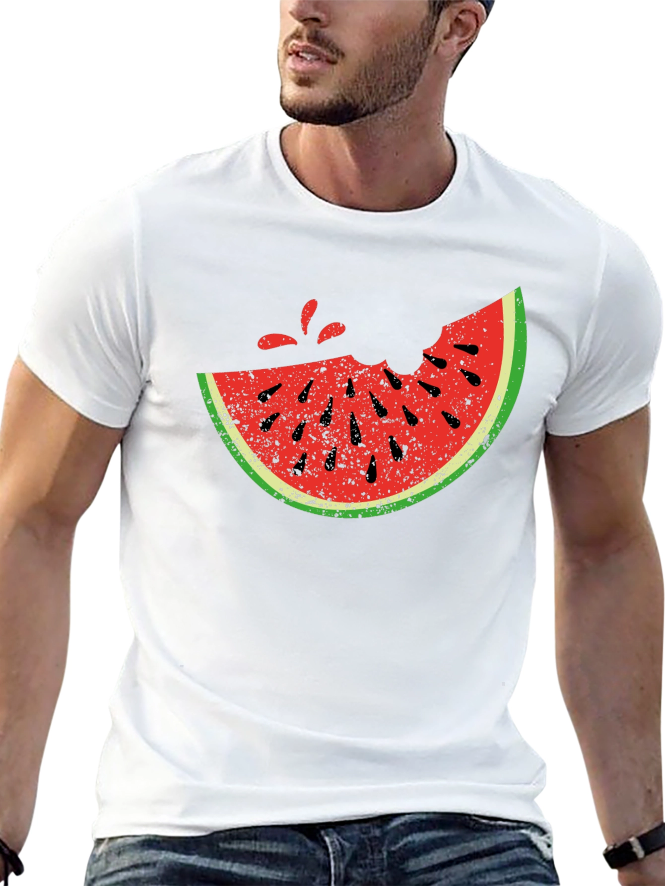 Black Watermelon Bite T-Shirt - Fresh Summer Style view 13