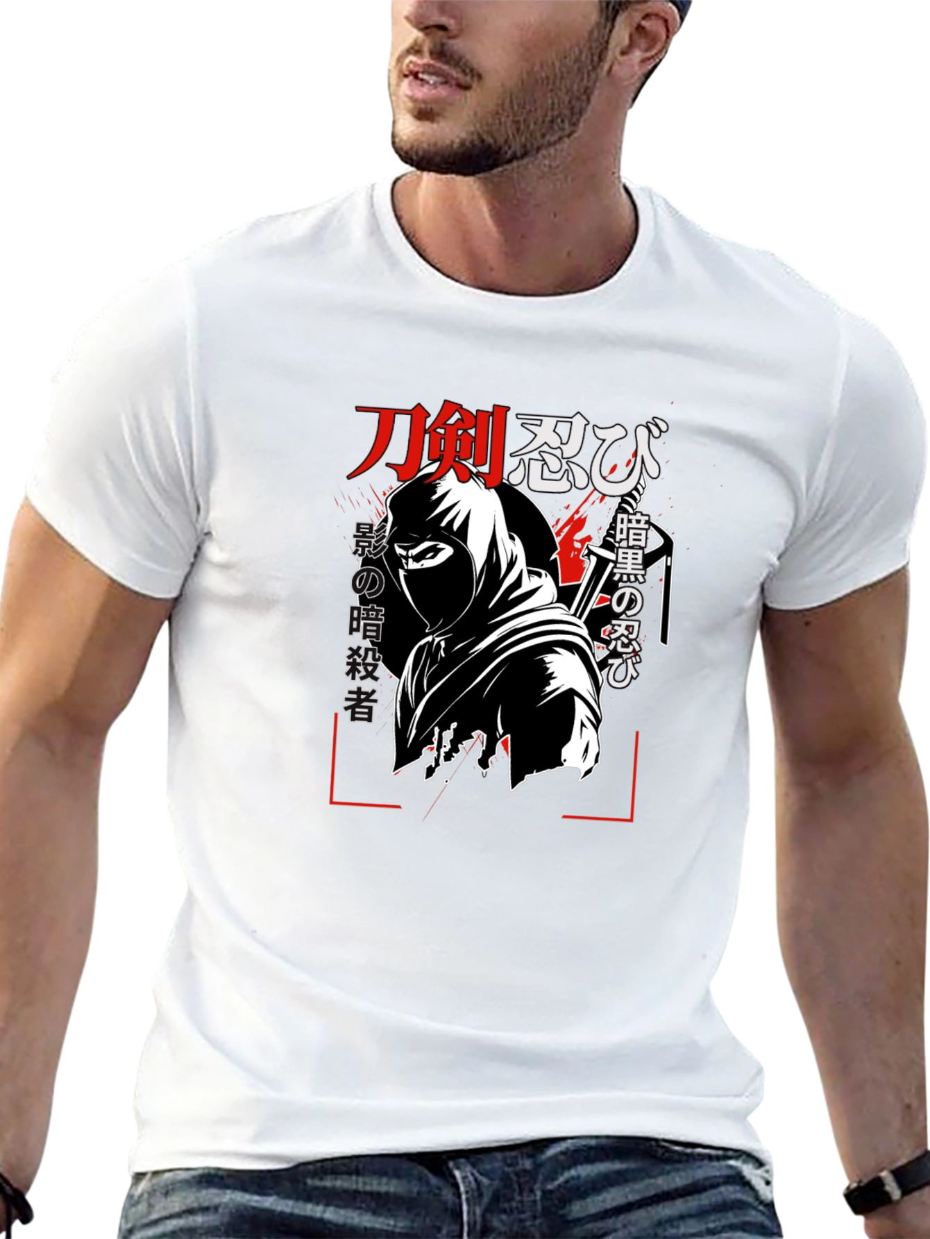 Black Ninja Graphic Black T-Shirt view 13