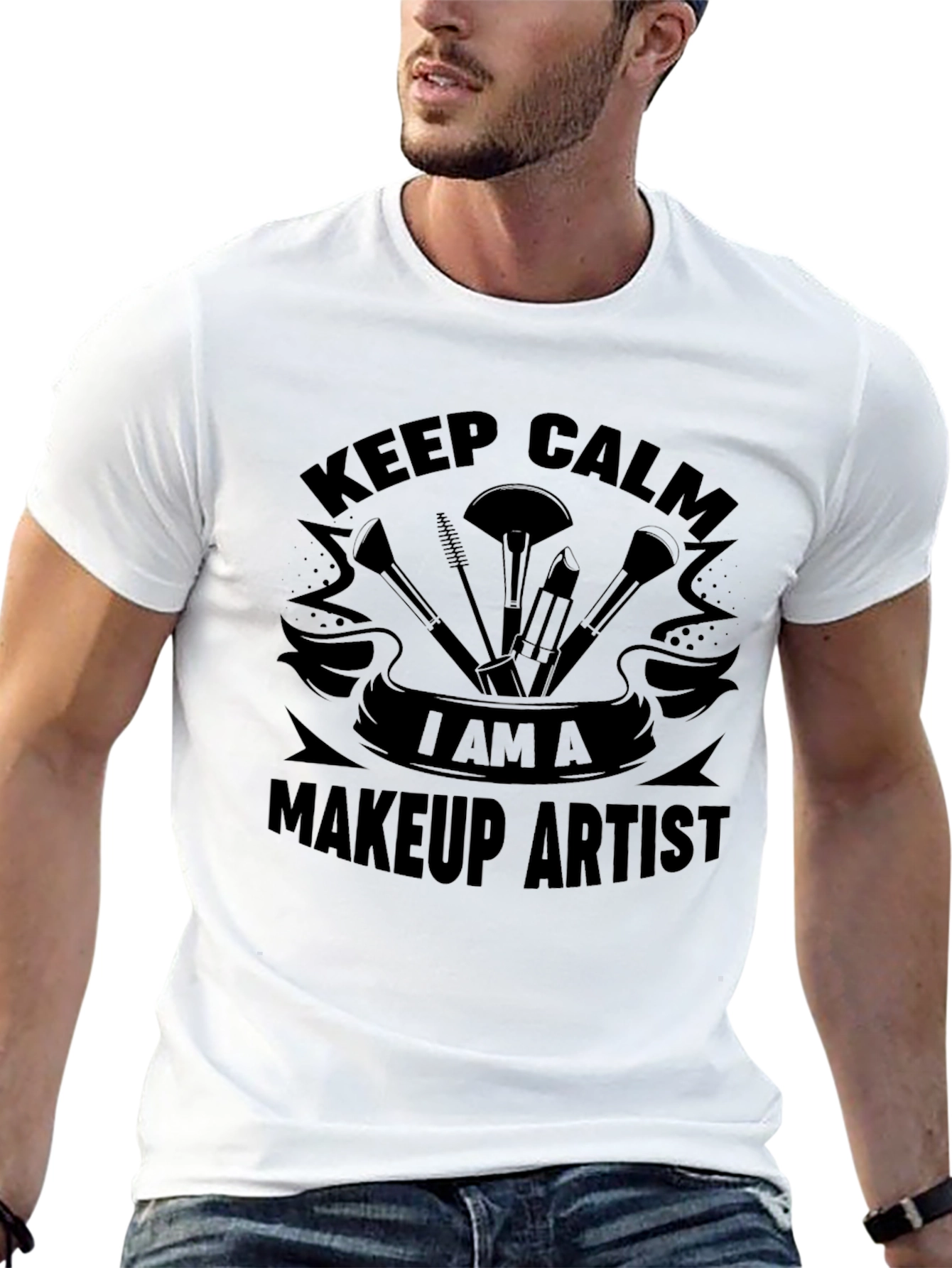 Black Keep Calm I Am A Makeup Artist T-Shirt view 13