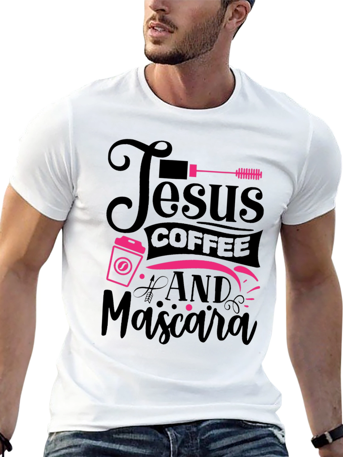 Black Jesus Coffee & Mascara Black T-Shirt view 13