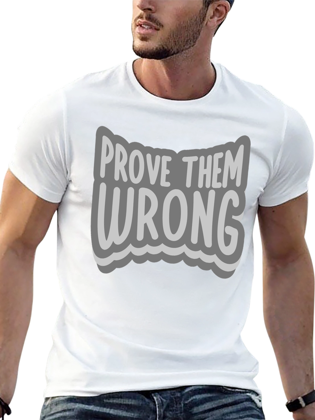 Black Prove Them Wrong Graphic Tee - Motivational T-Shirt view 13
