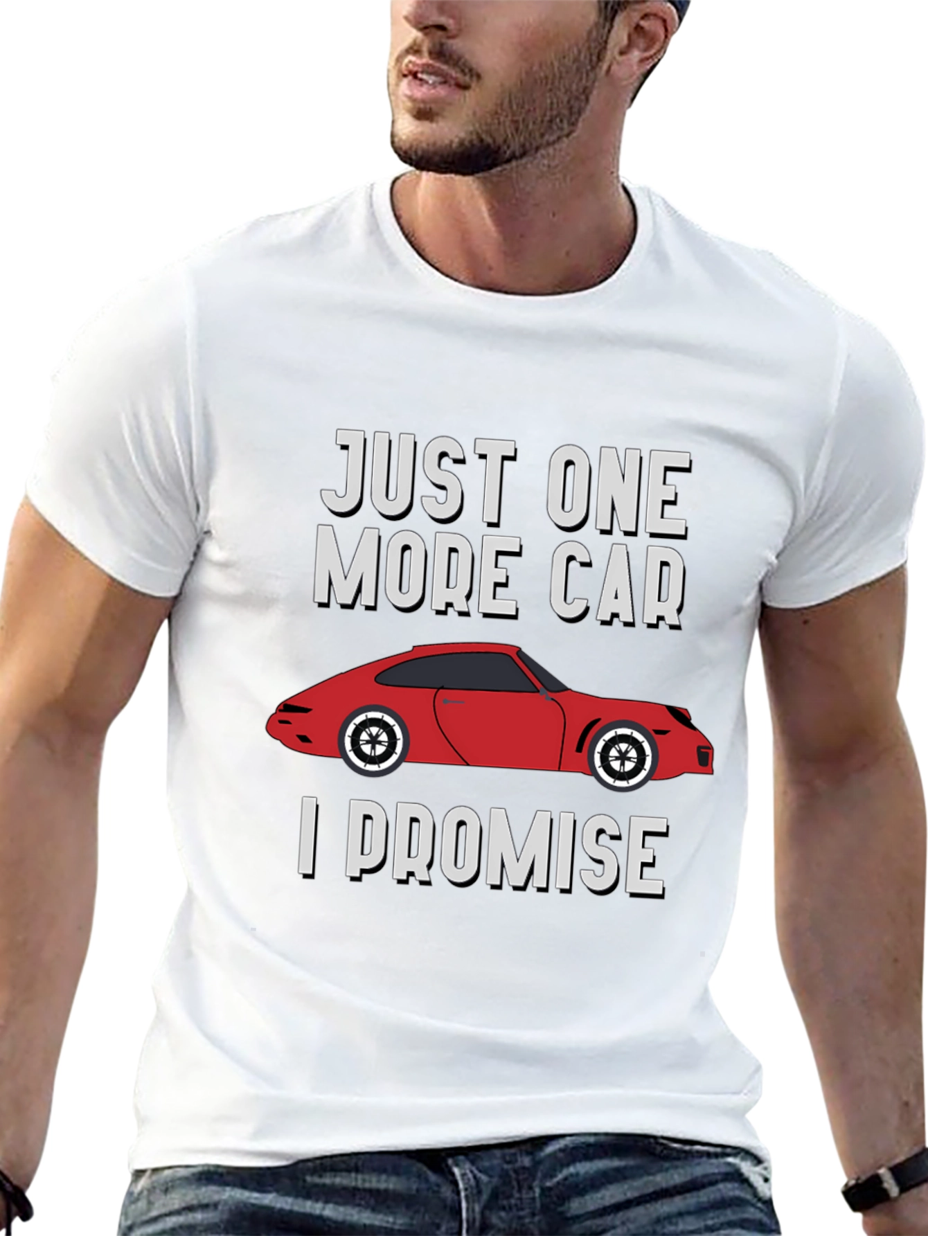 Black Just One More Car I Promise T-Shirt view 13