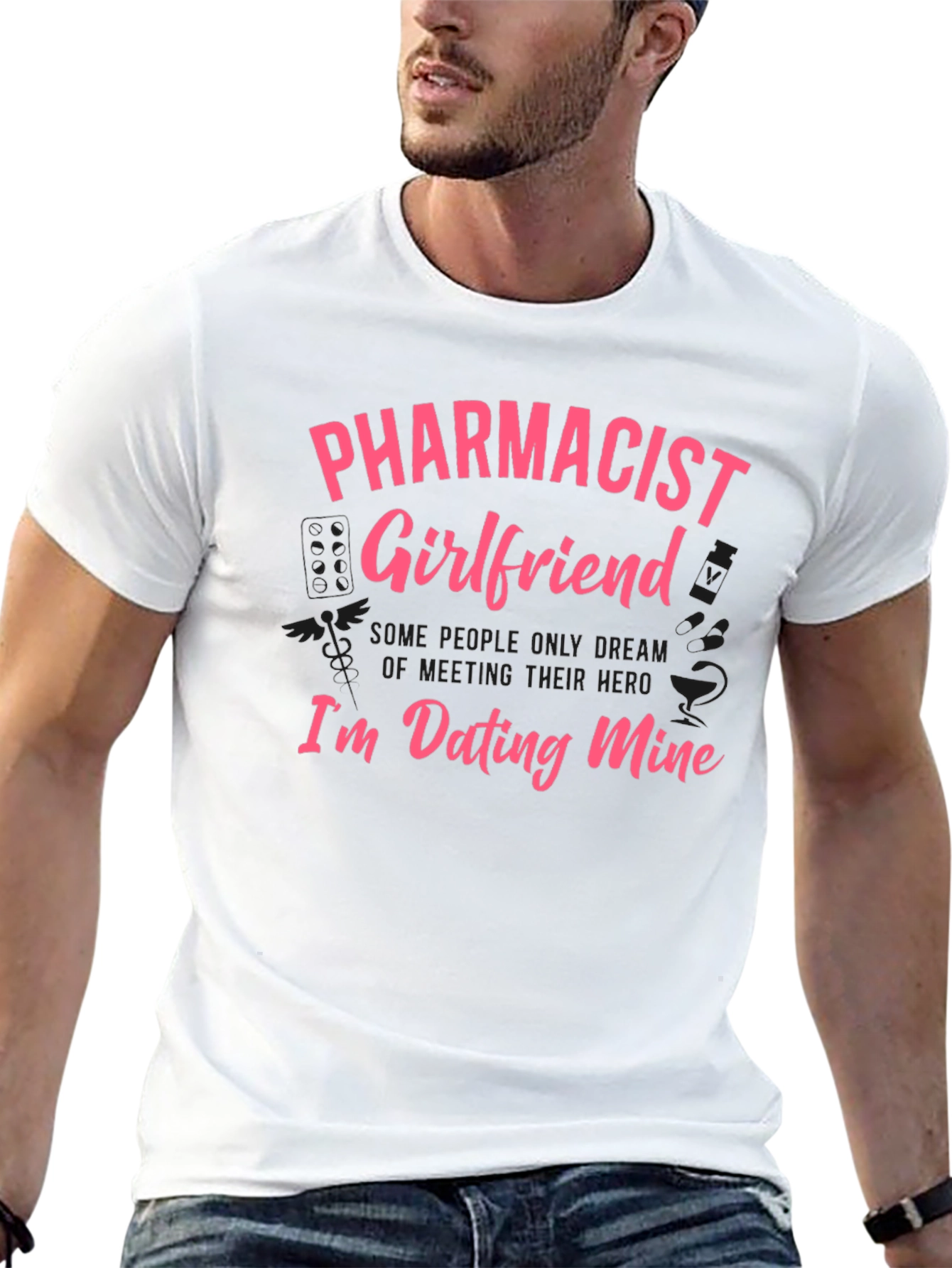 Black Pharmacist Girlfriend T-Shirt - I'm Dating Mine Tee view 13