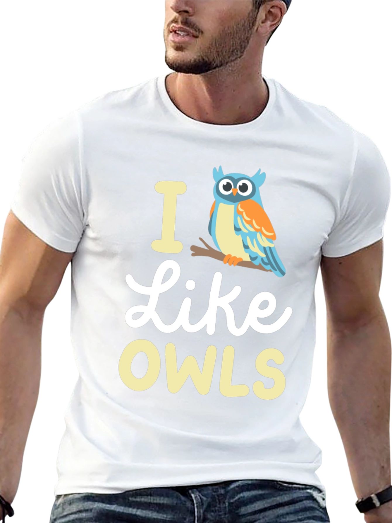 I Like Owls Graphic Tee - Soft Cotton Blend - 13