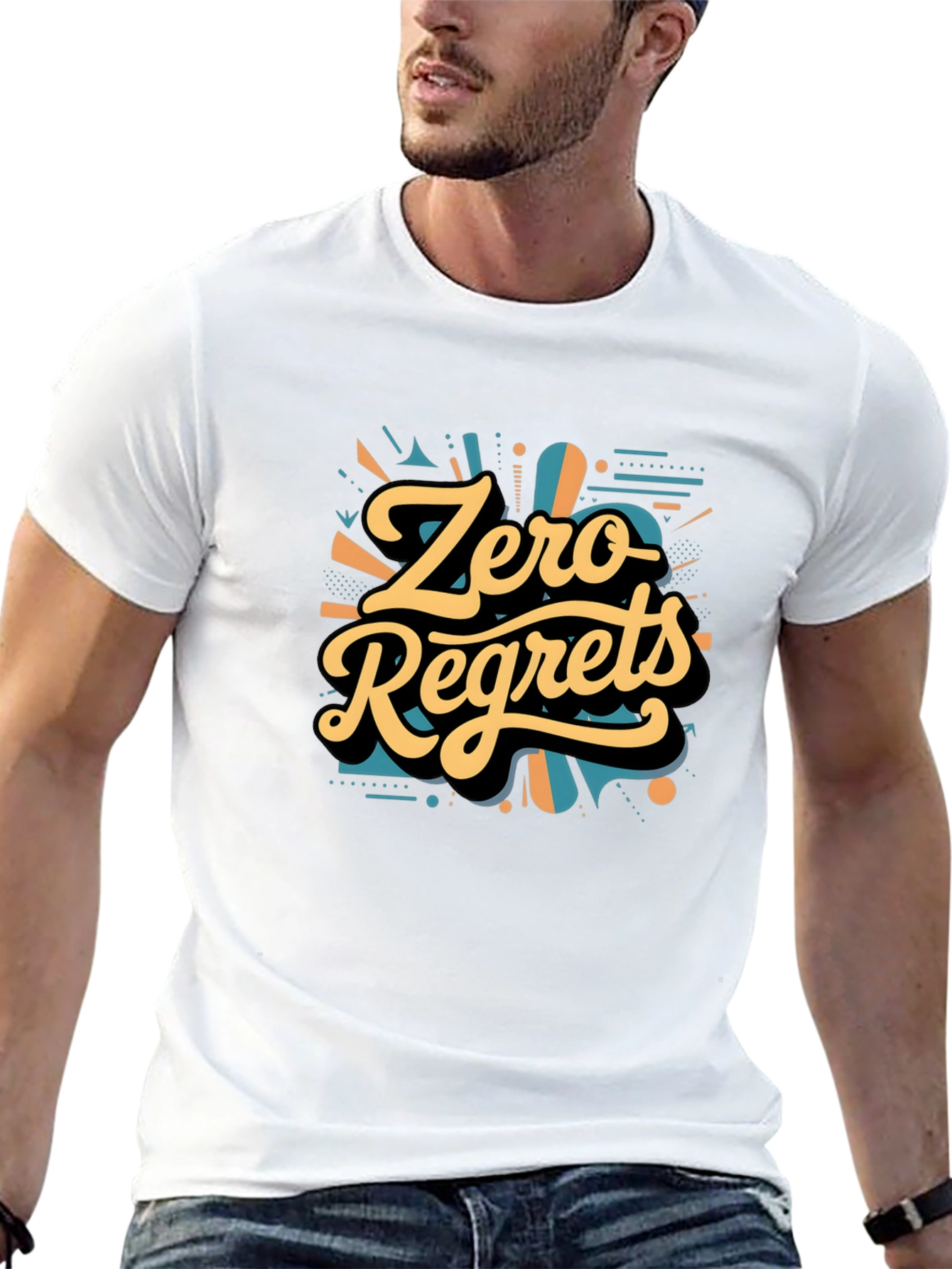 Black Zero Regrets Graphic Tee - Bold Stylish Design view 13