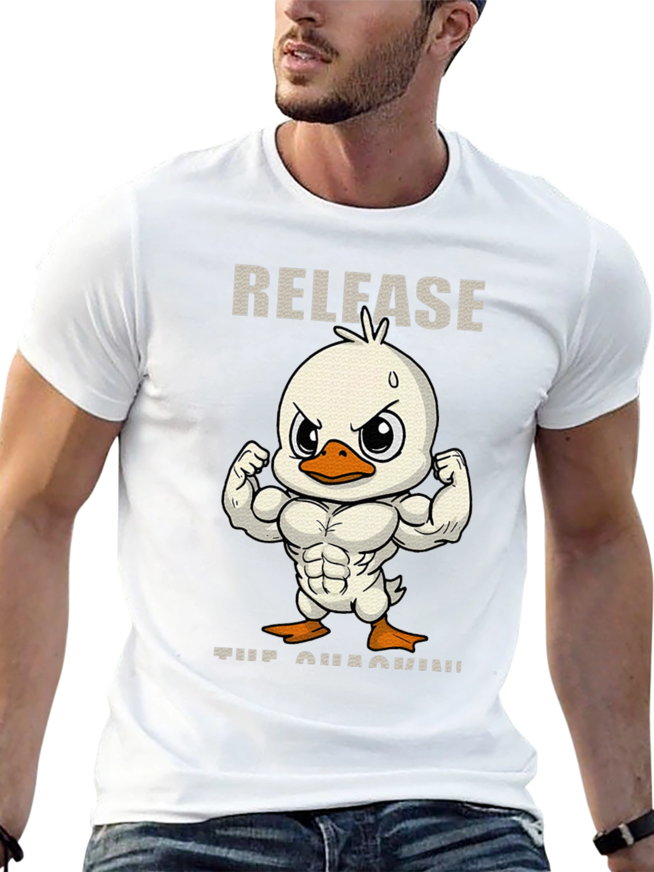 Black Release the Quackin' Funny Duck T-Shirt view 13