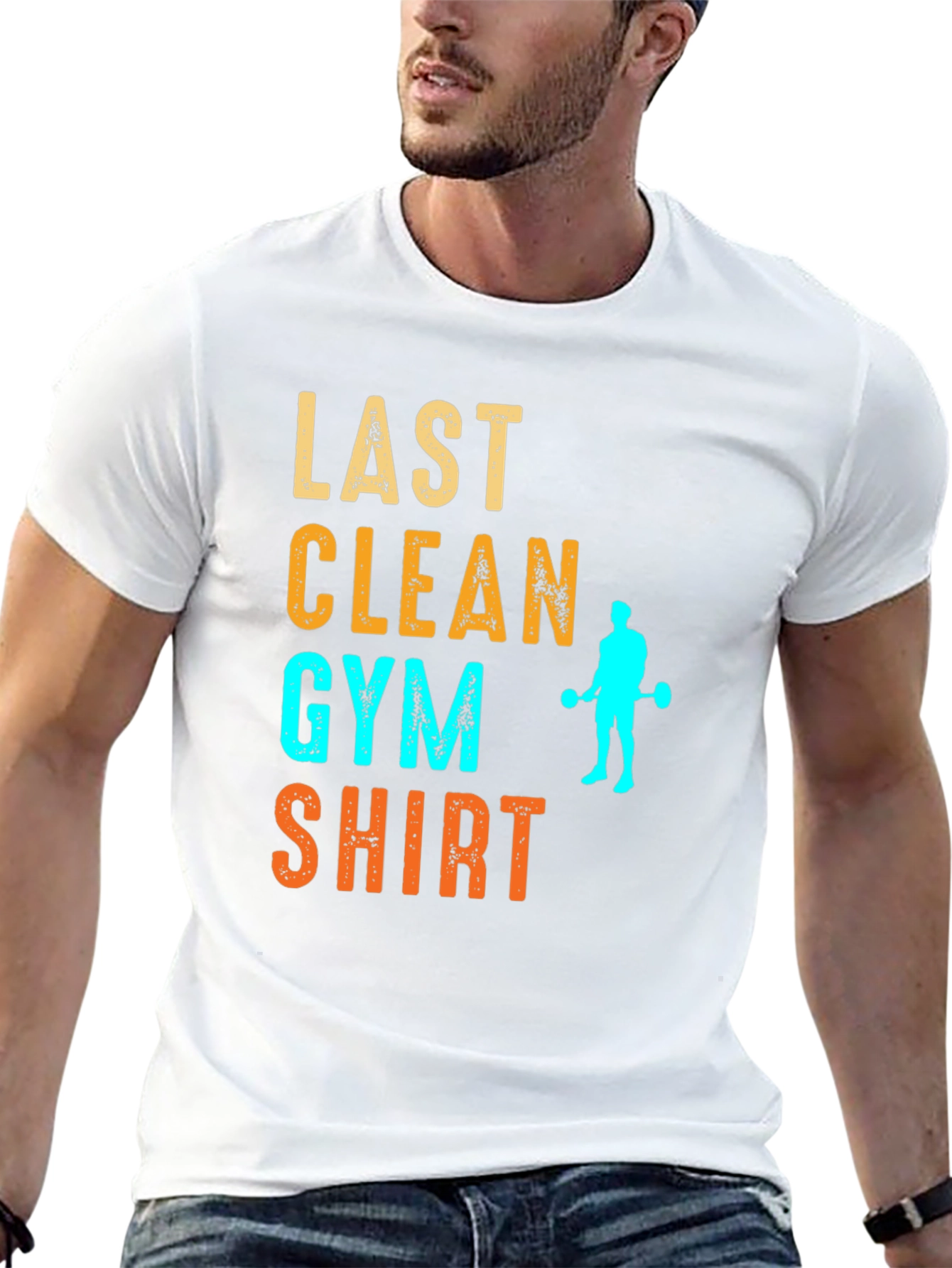 Black Last Clean Gym Shirt Funny Workout Tee view 13