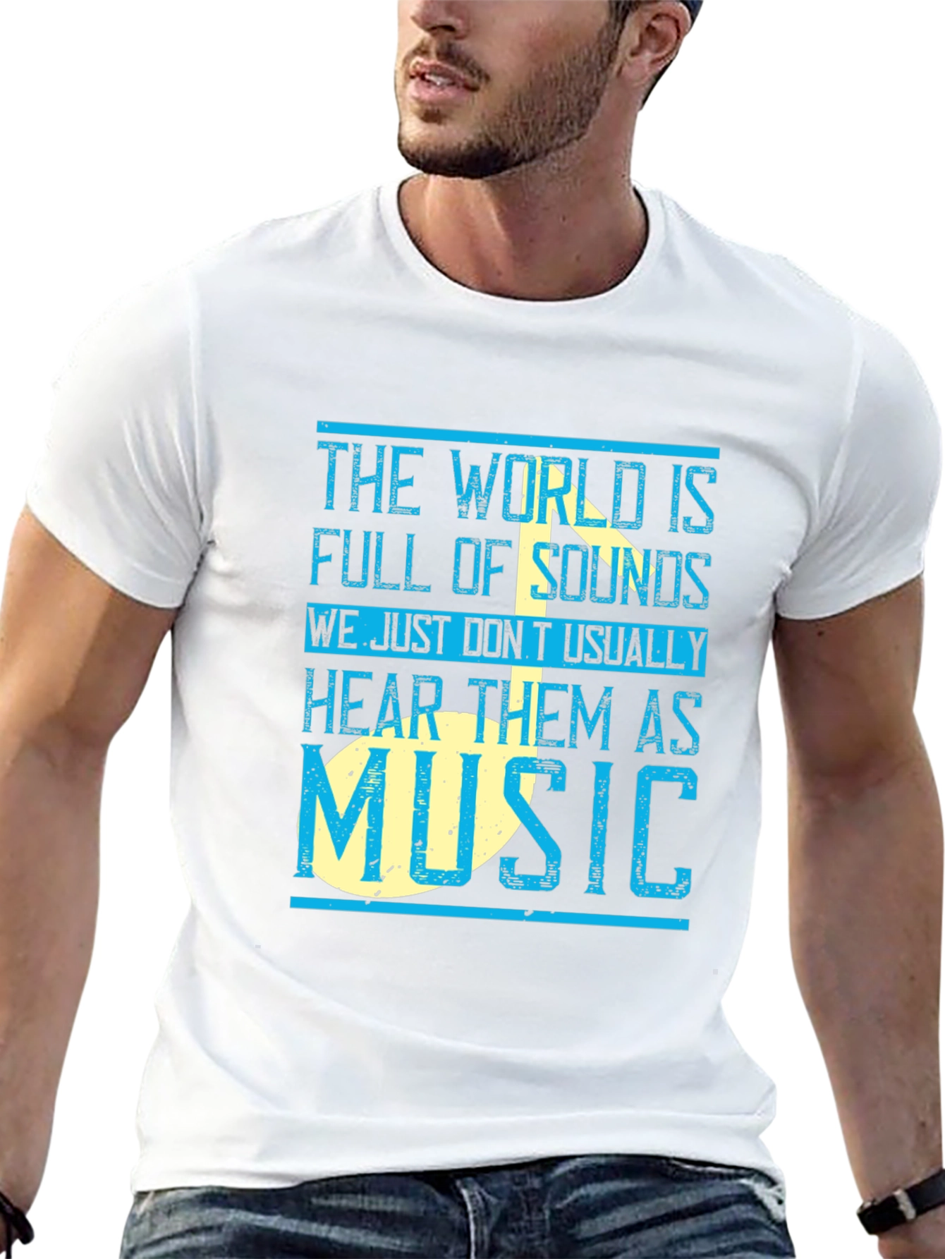 Black Music Lover T-Shirt: The World is Full of Sounds view 13