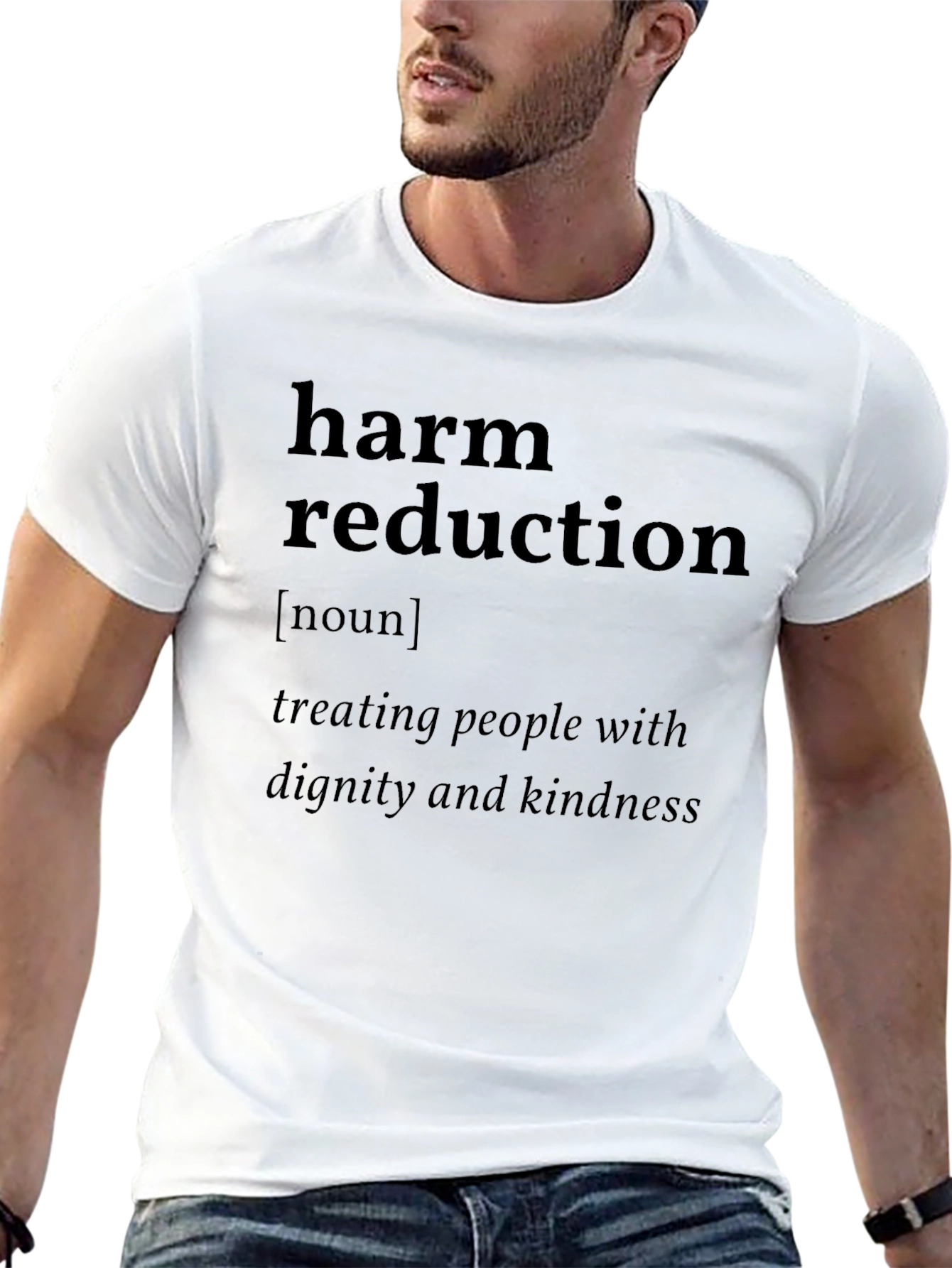 Black Harm Reduction Definition T-Shirt view 13