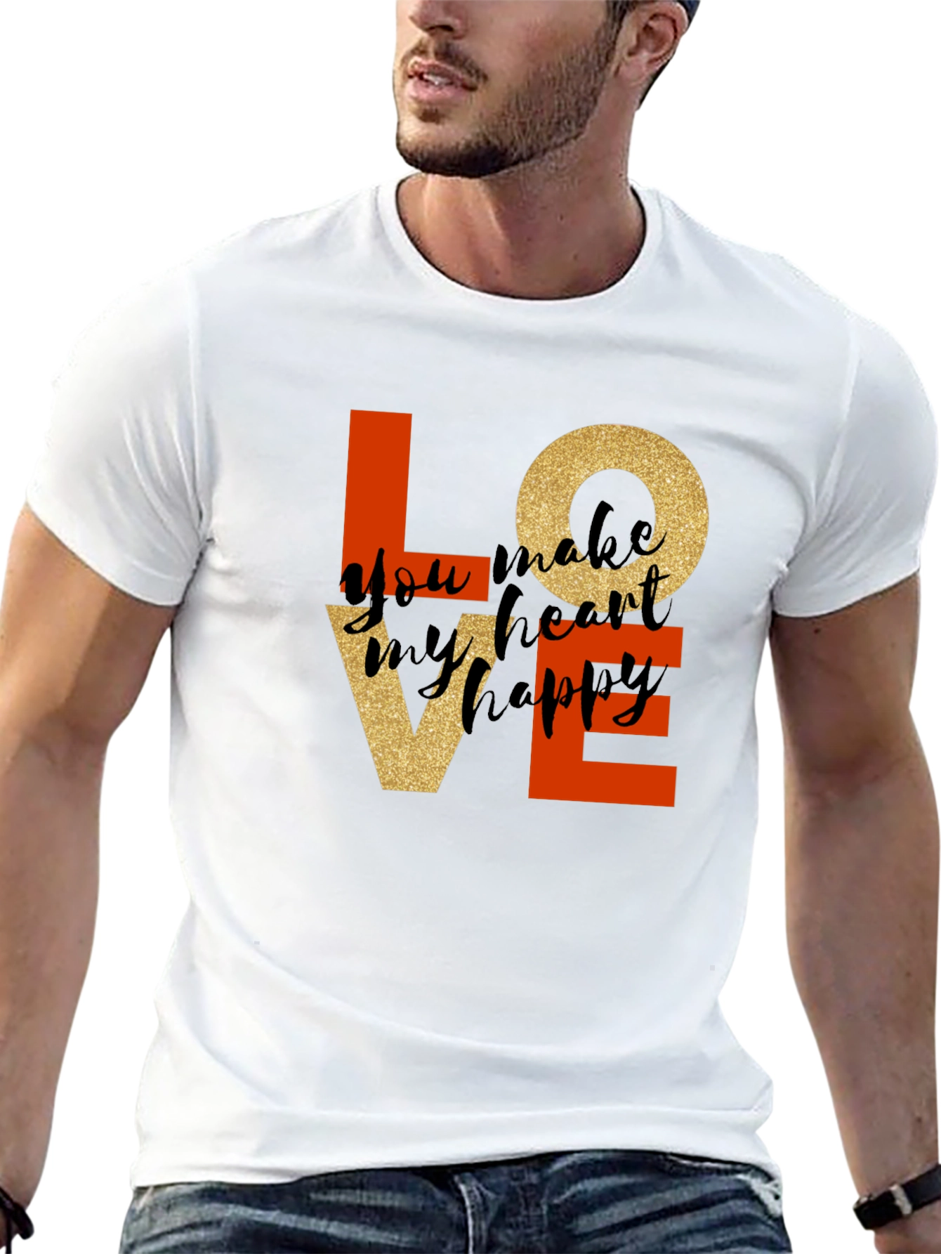 Black Love T-Shirt: You Make My Heart Happy view 13