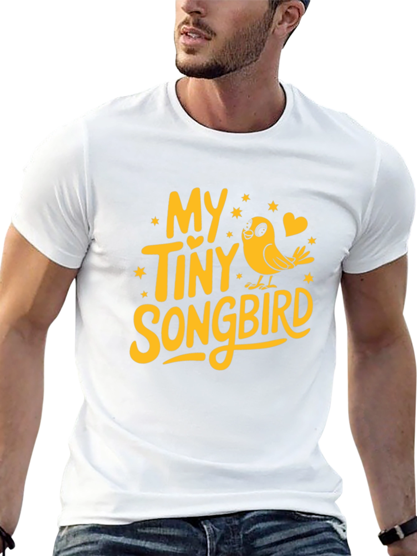 My Tiny Songbird Graphic Tee - Black Cotton Blend - 13