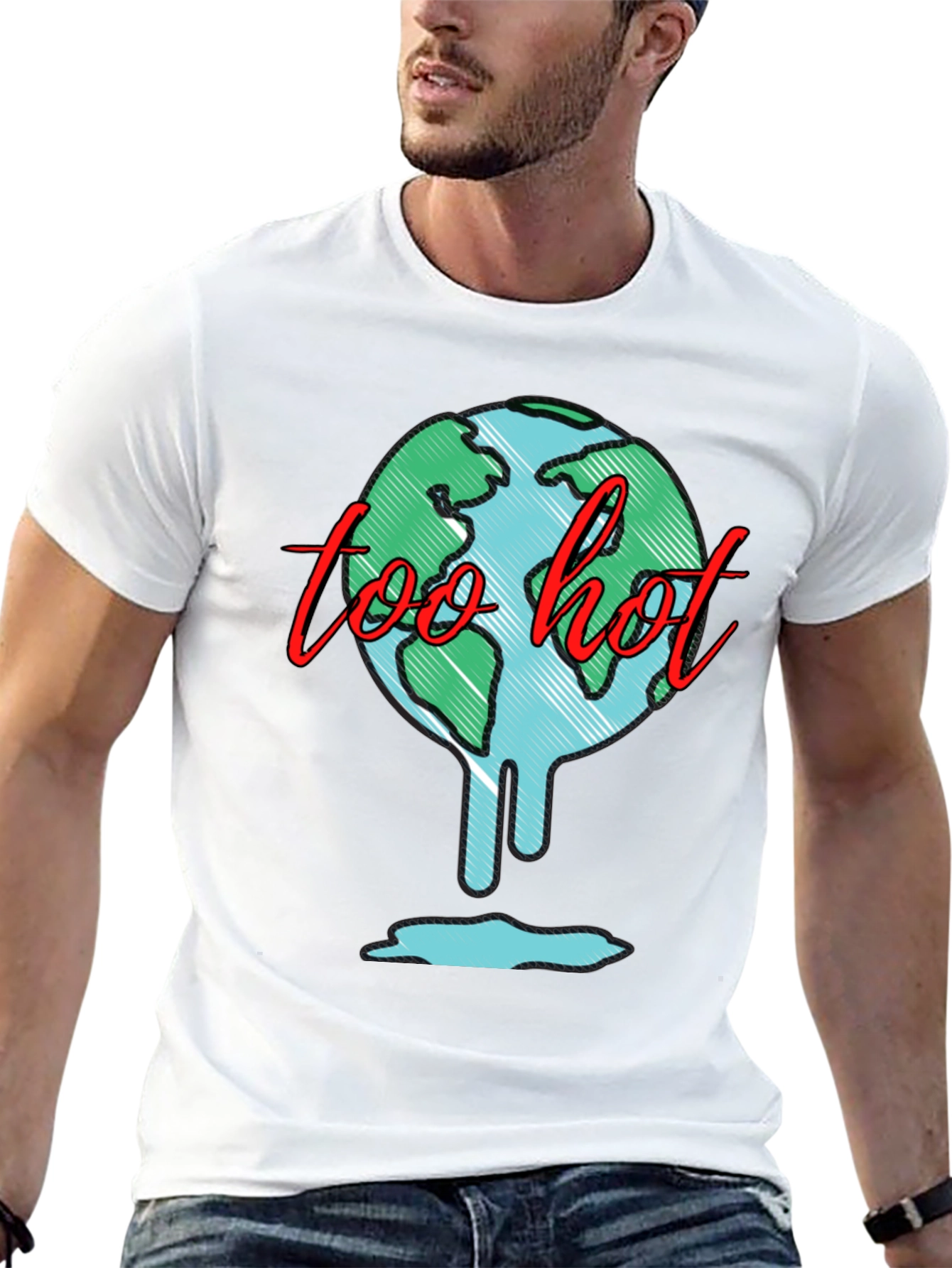 Too Hot Graphic Tee - Global Warming Awareness Shirt - 13
