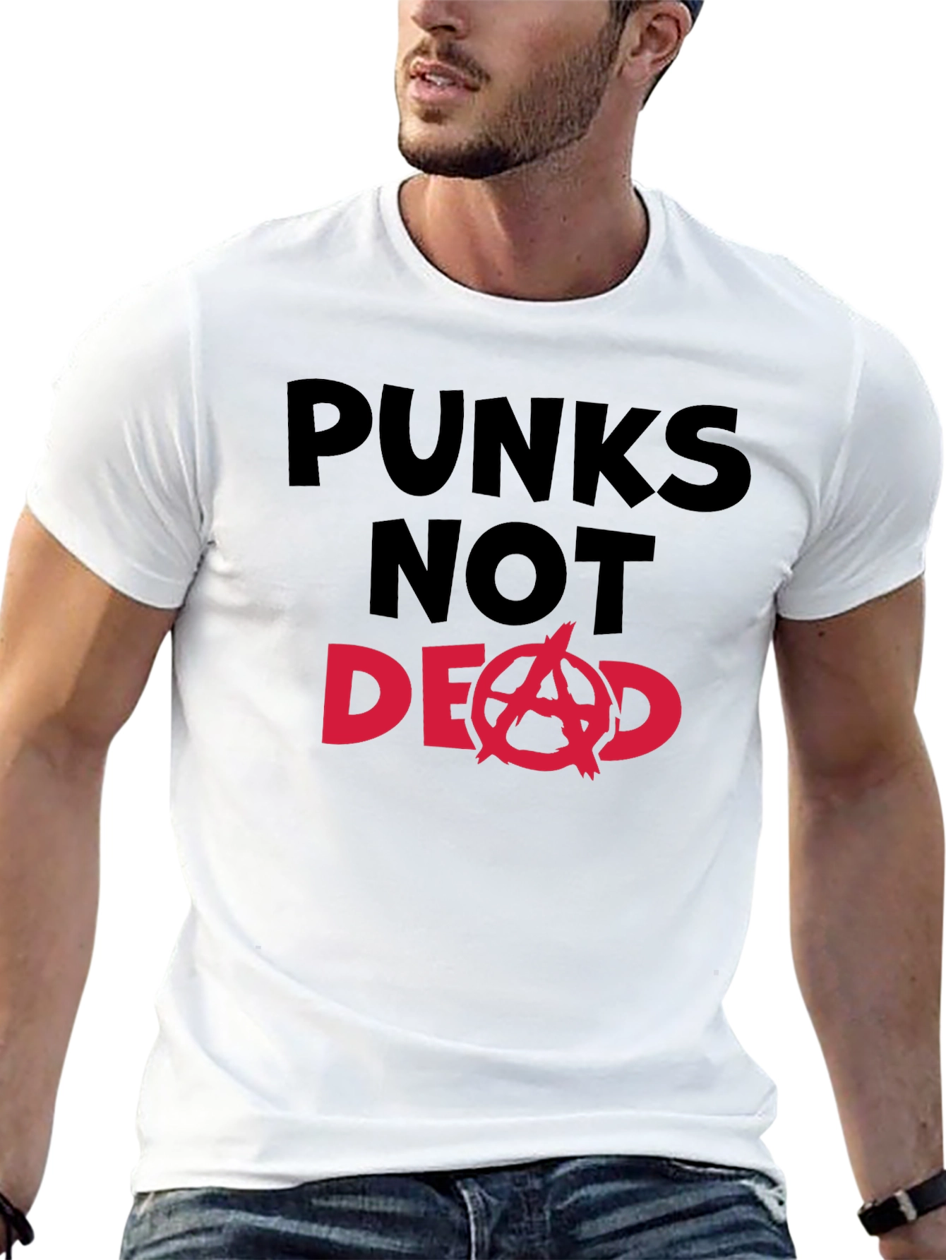 Black Punks Not Dead Graphic T-Shirt - Bold Statement Tee view 13