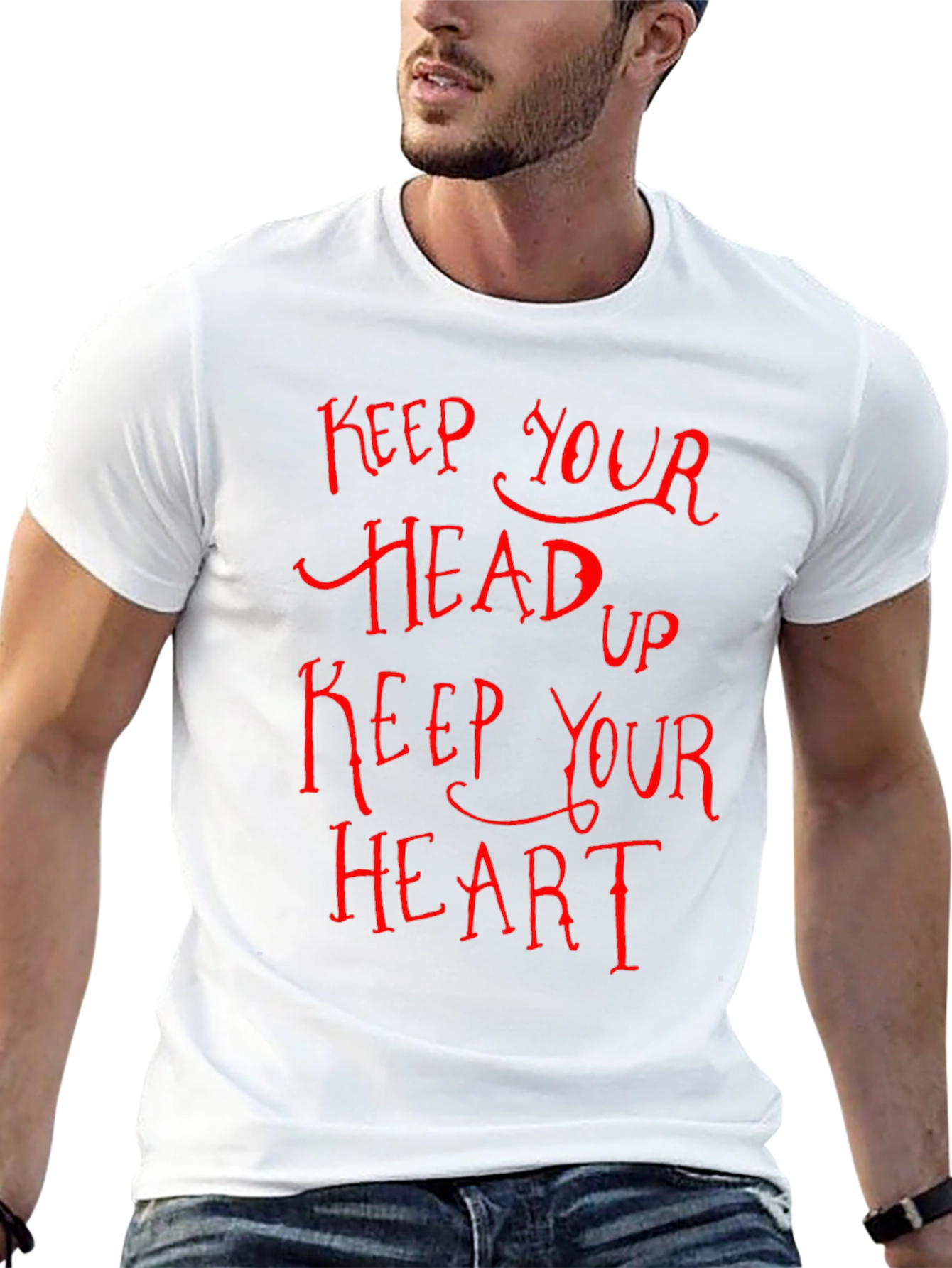 Black Keep Your Head Up Graphic Tee - Black view 13