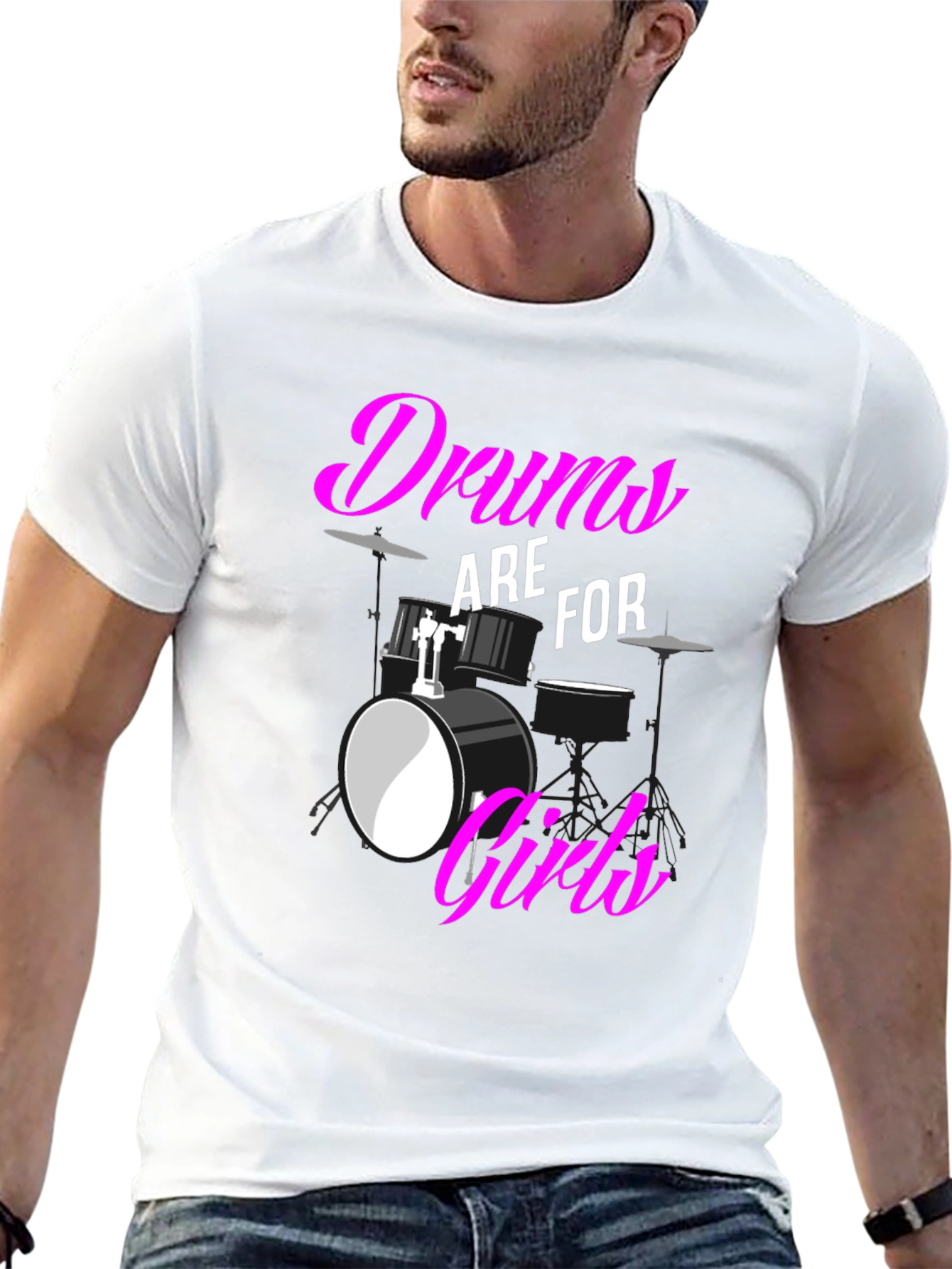 Black Drums are for Girls T-Shirt: Bold Graphic Tee view 13