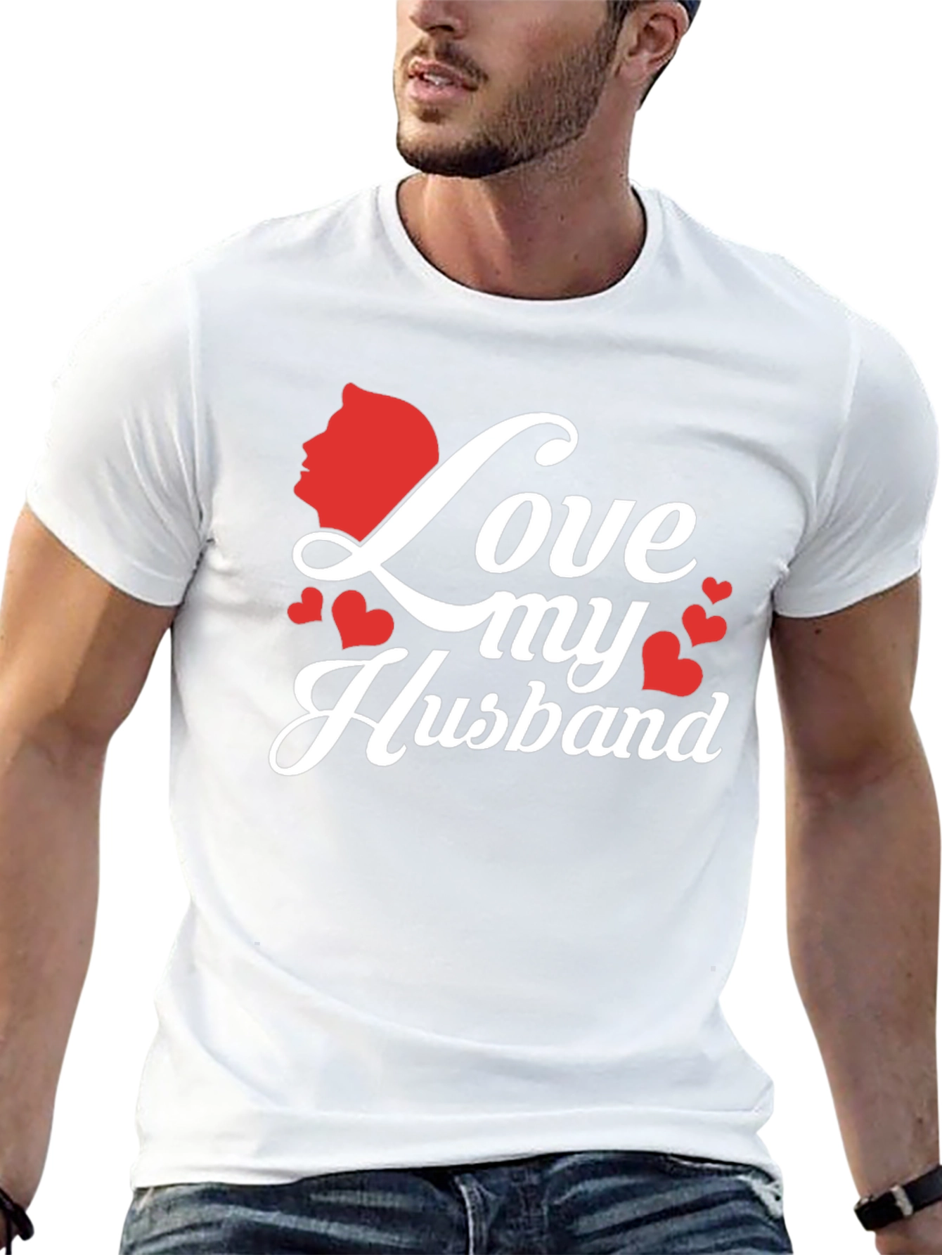 Black Love My Husband Graphic Tee - Black view 13