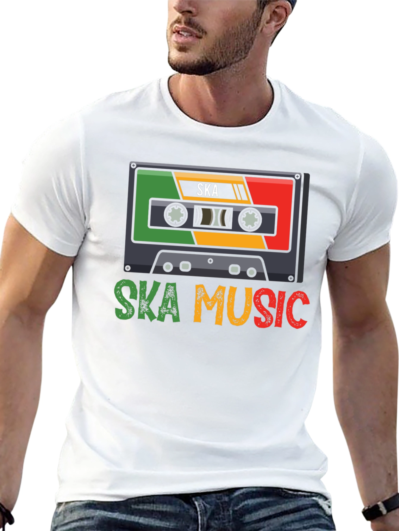 Black Ska Music Cassette T-Shirt view 13