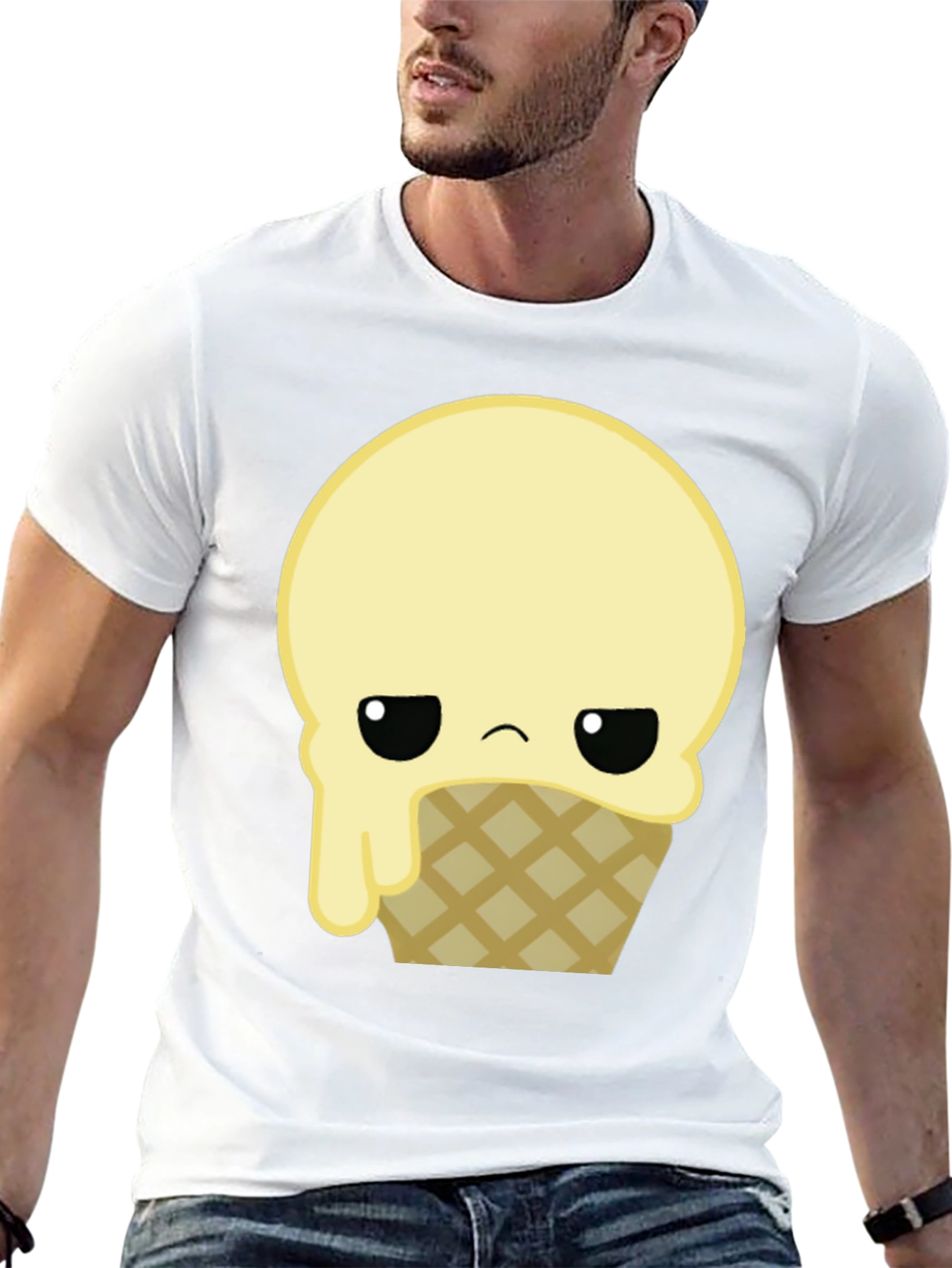 Black Sad Ice Cream Graphic T-Shirt view 13