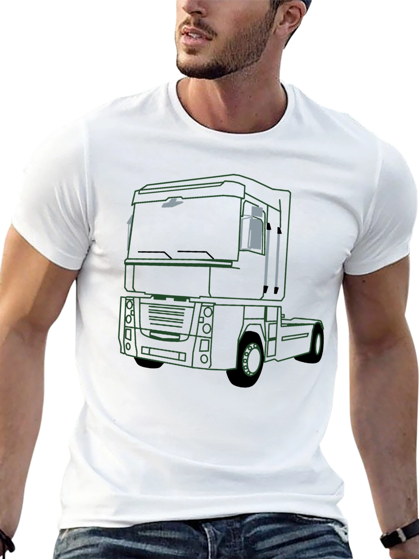 Black Truck Outline Graphic T-Shirt - Modern Design, Soft Fabric view 13