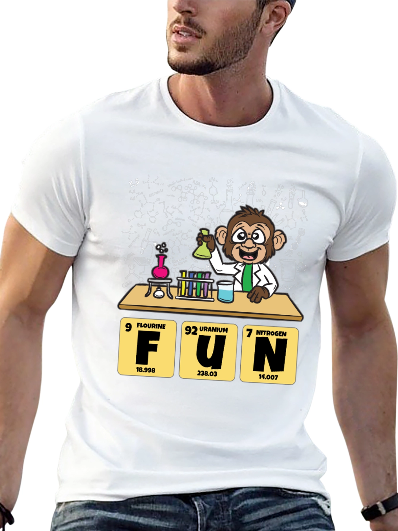 Black Science Monkey FUN T-Shirt view 13