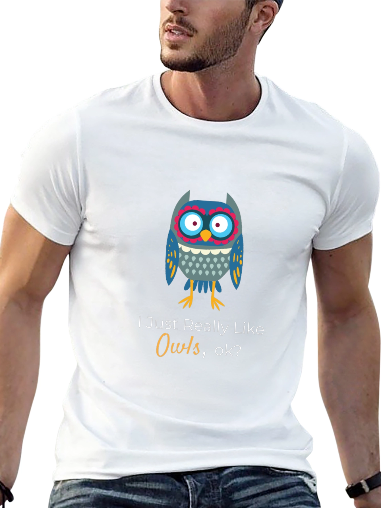 Black Owl Lover Black T-Shirt - Unisex Soft Cotton Tee view 13