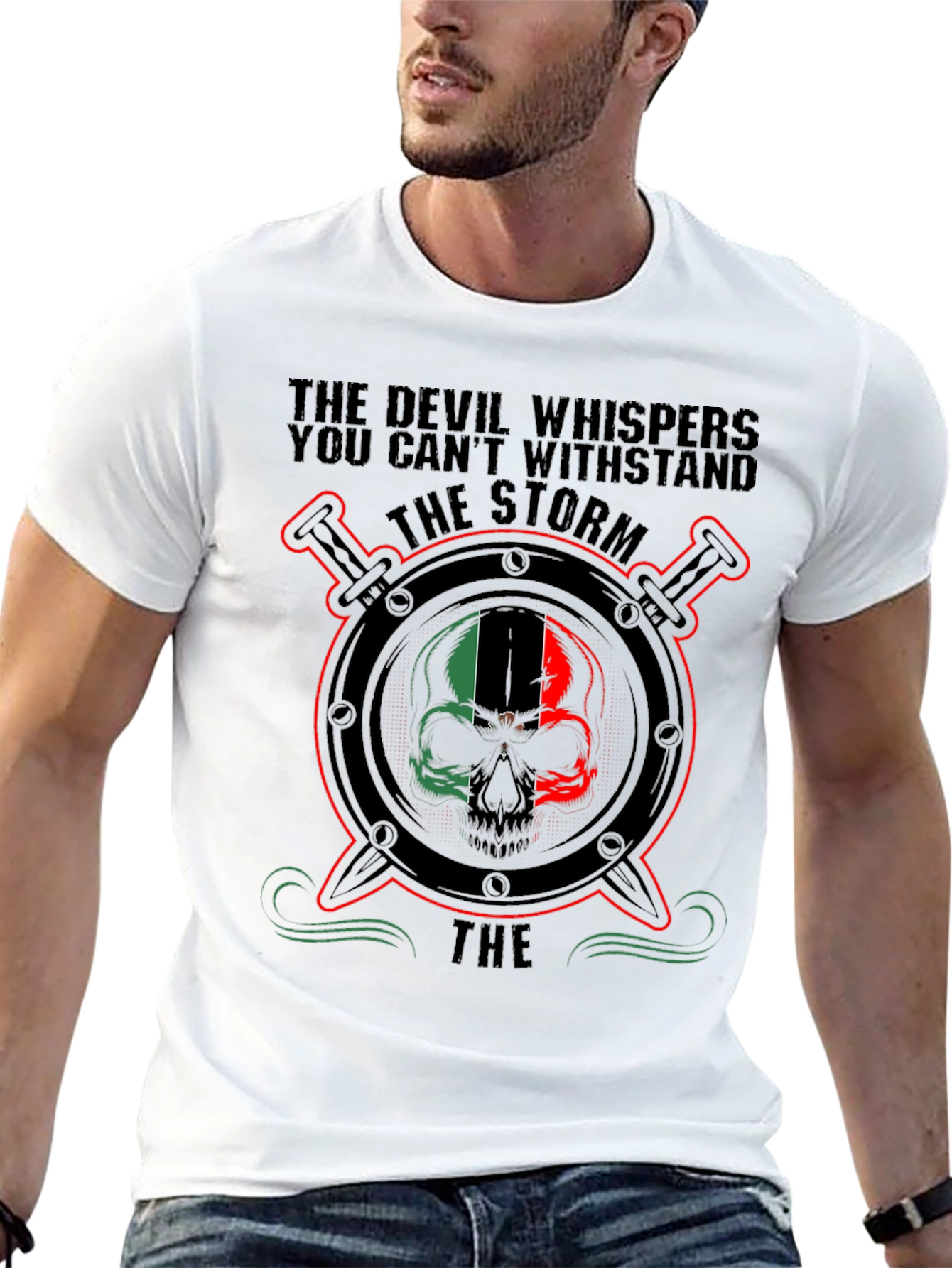 Black Devil Storm Skull T-Shirt view 13