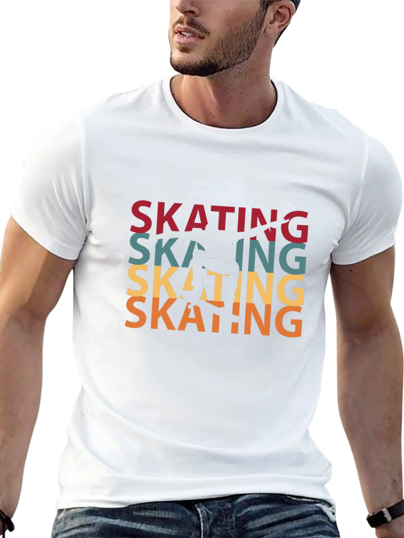 Black Retro Skating T-Shirt - Classic Design, Comfortable Fit view 13