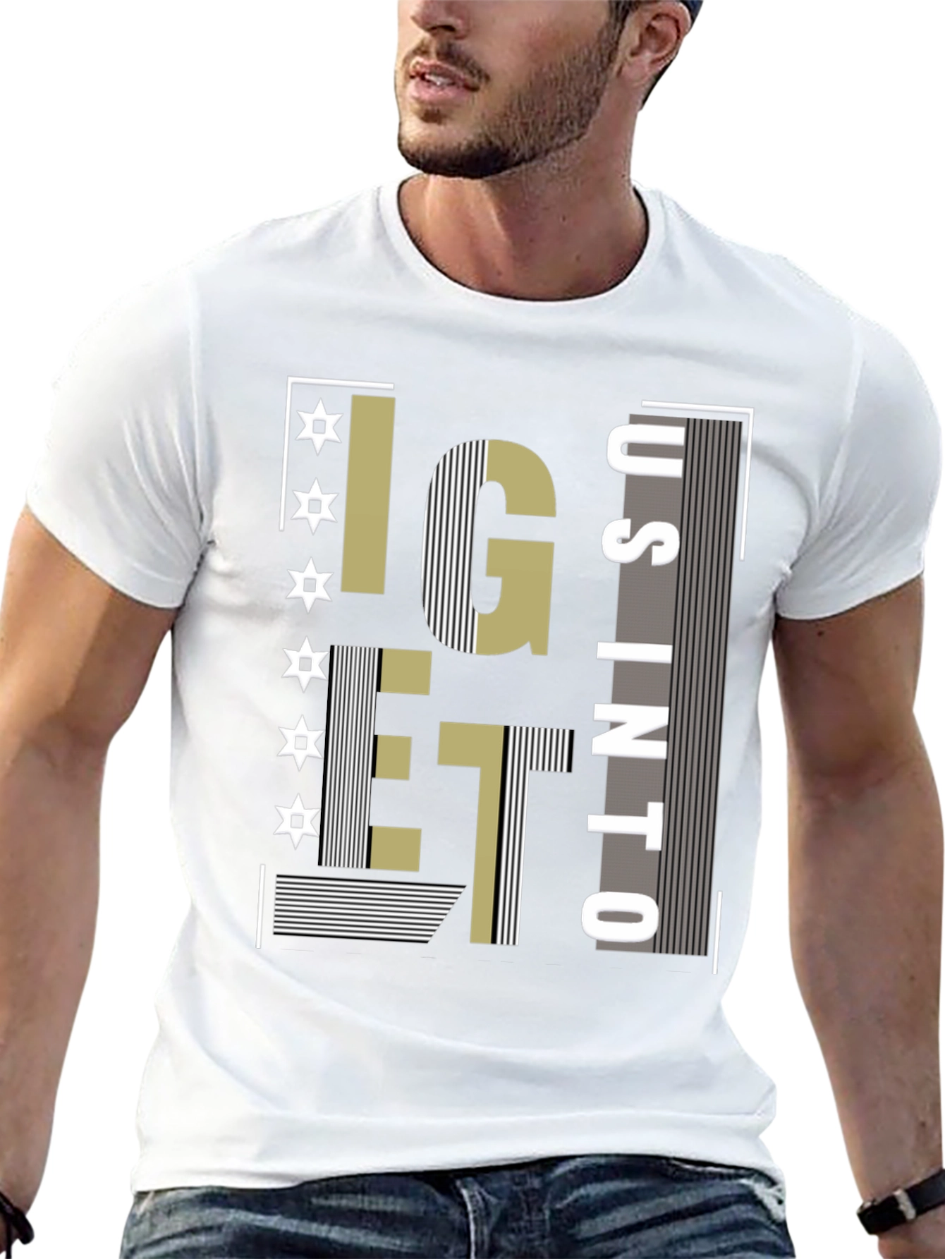 Black Stylish Graphic Tee - I Get Us Into... view 13