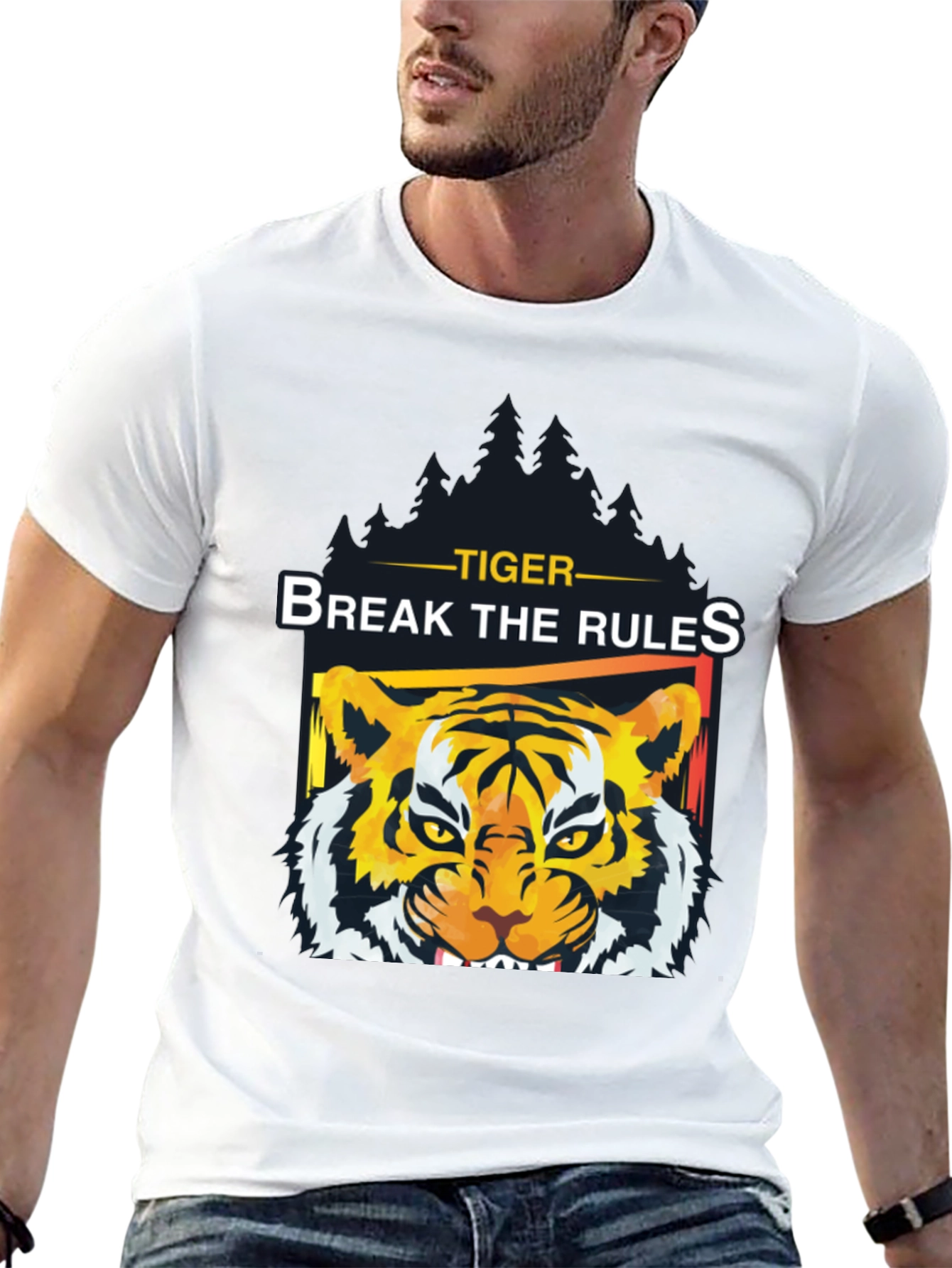 Black Tiger Break The Rules Graphic Tee view 13