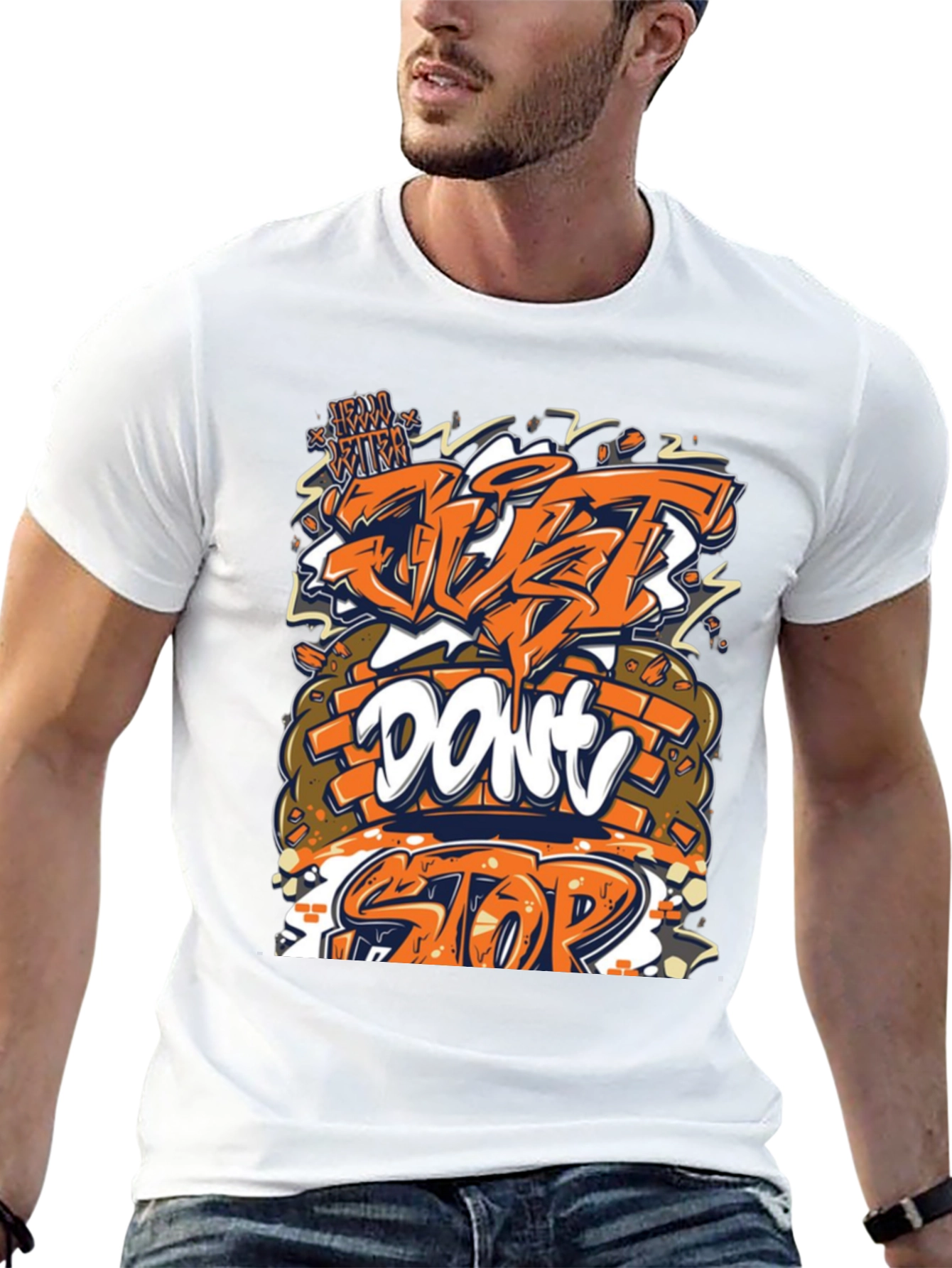 Black Just Don't Stop Graphic Tee view 13
