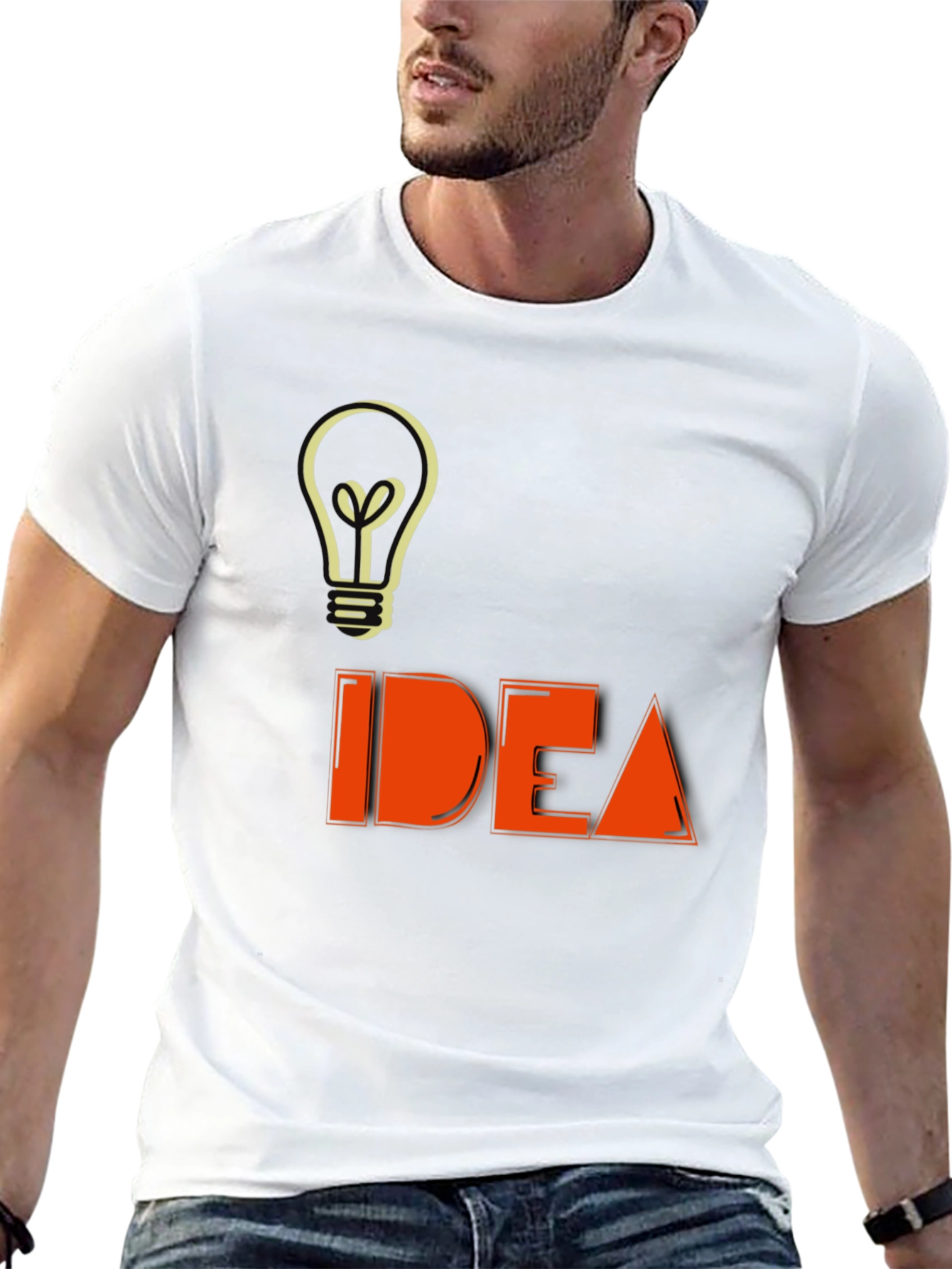Black Idea Light Bulb Graphic Tee - Think Outside the Box view 13