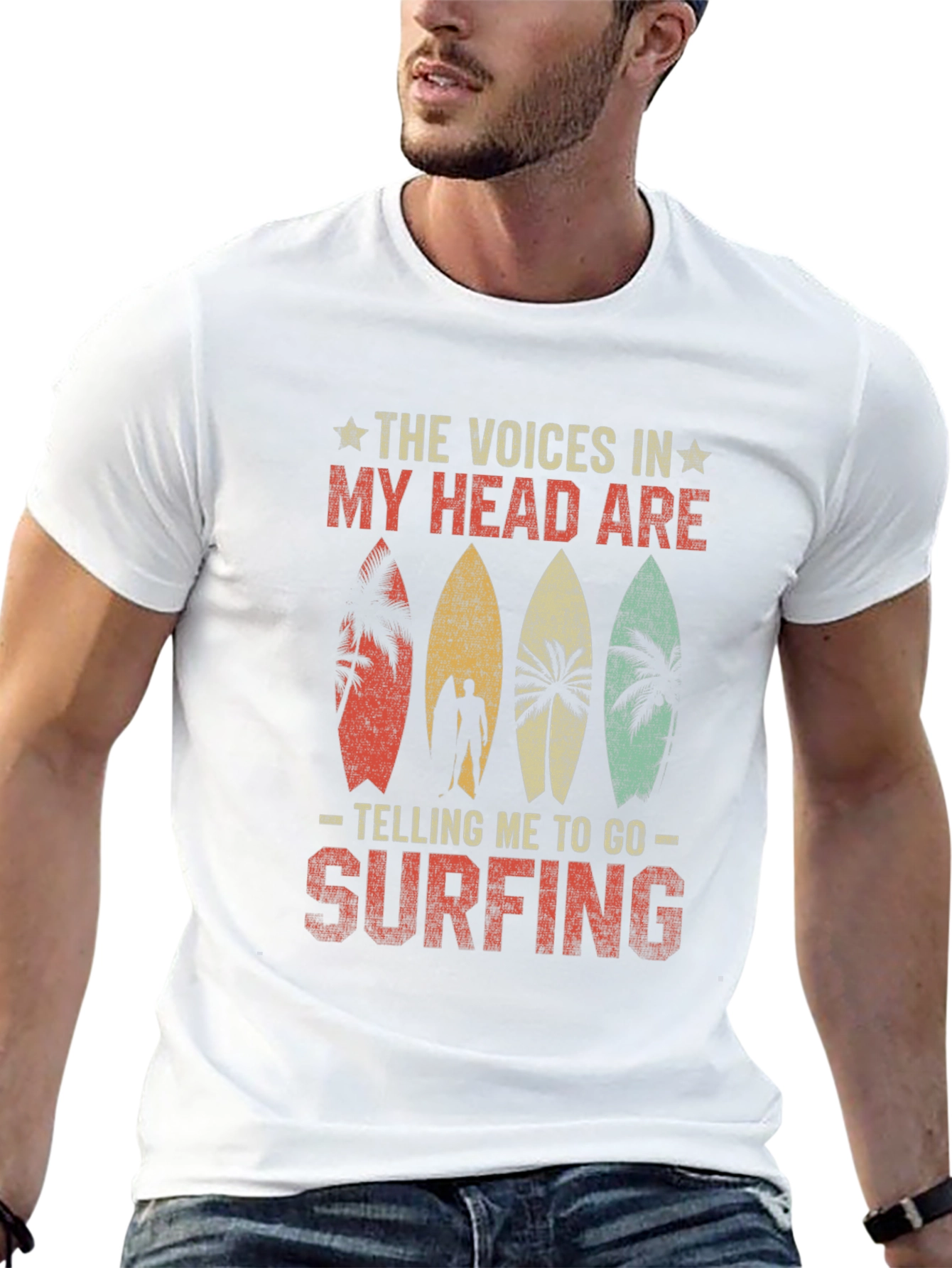 Black Surf's Up Tee - The Voices In My Head T-Shirt view 13