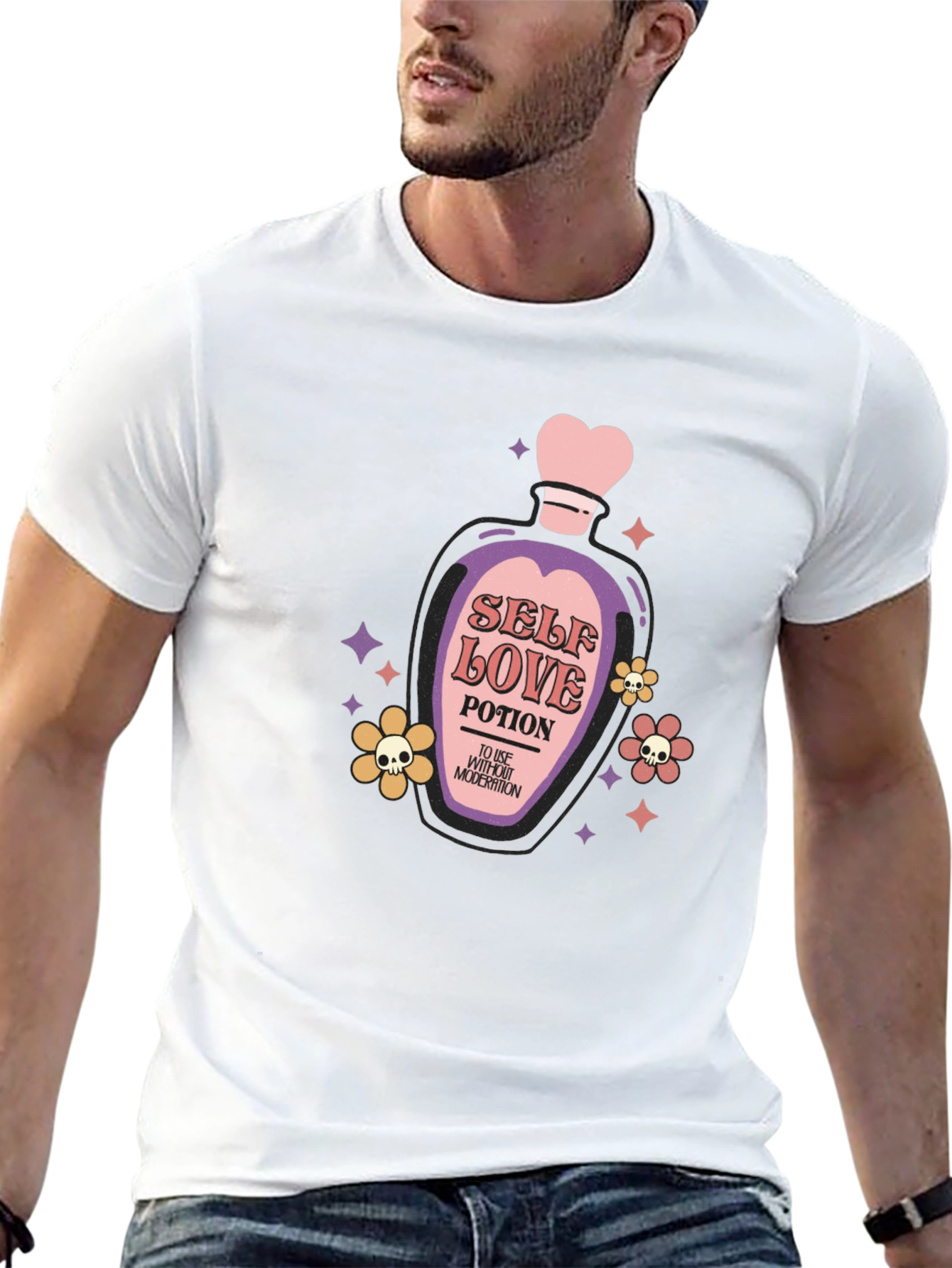 Black Self Love Potion Graphic Tee view 13