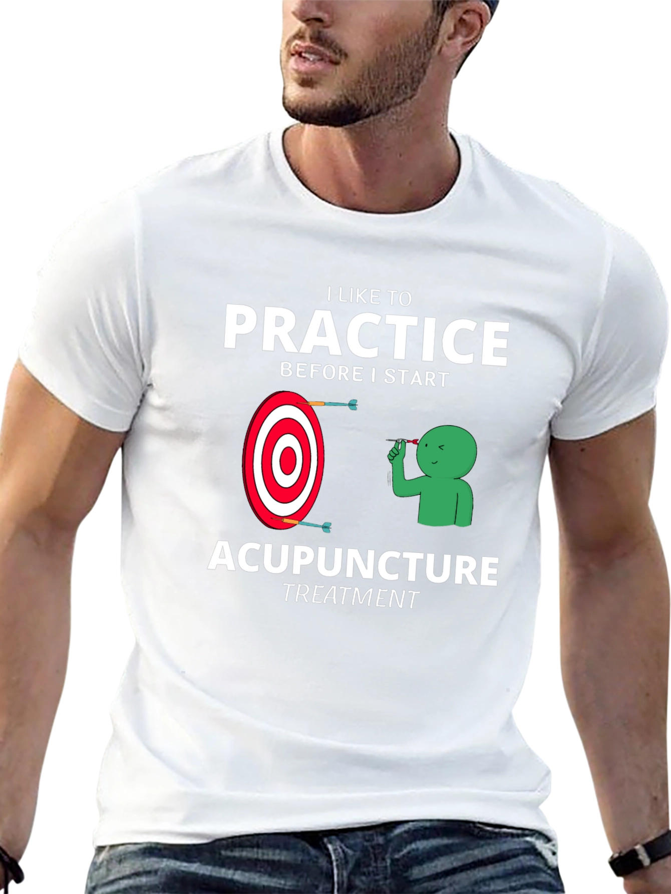 Black Acupuncture Practice Funny T-Shirt view 13