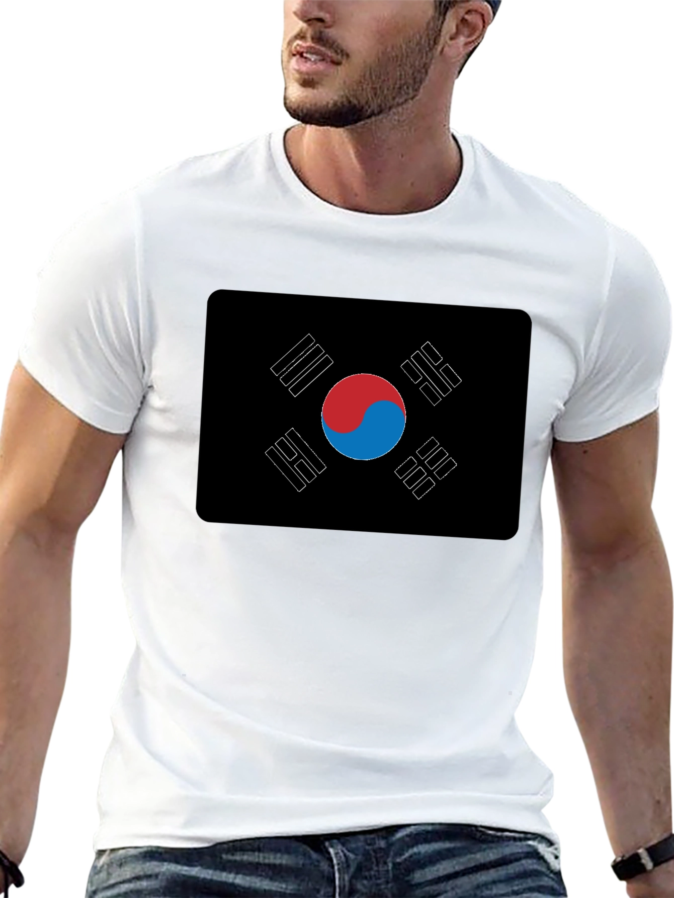 Black South Korea Flag T-Shirt - Patriotic Style view 13