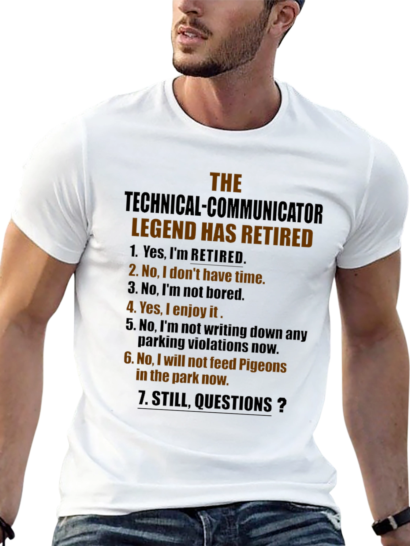 Black Retired Technical Communicator T-Shirt view 13