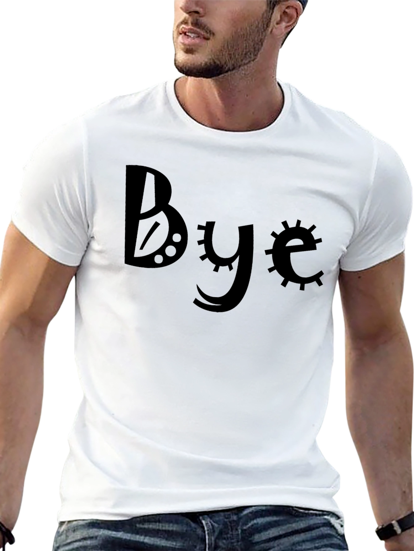 Black Bye Graphic Tee - Cool & Unique Design view 13