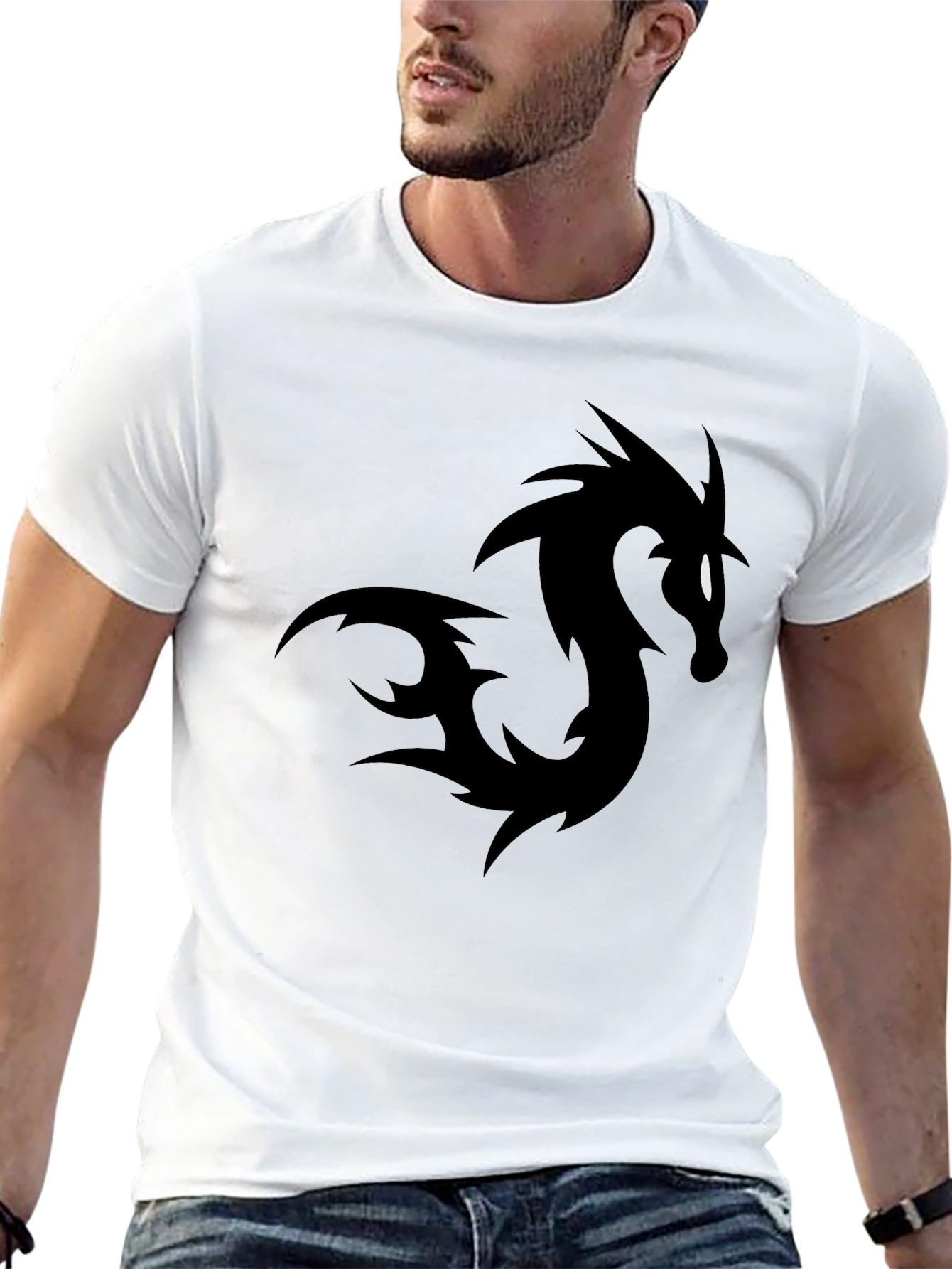 Black Black Dragon Graphic Tee - Casual Menswear view 13