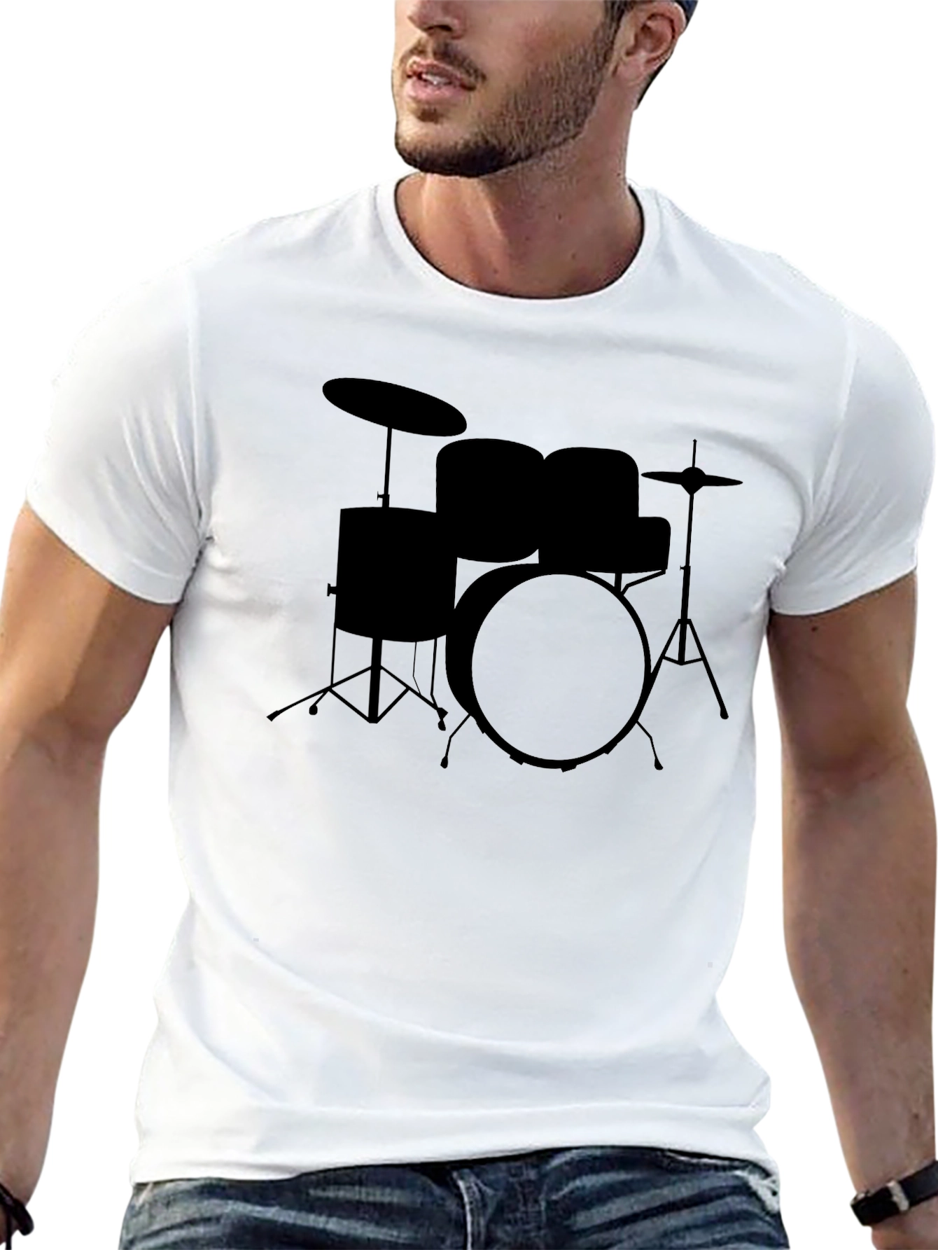 Drum Set Graphic Tee - Black T-Shirt - 13