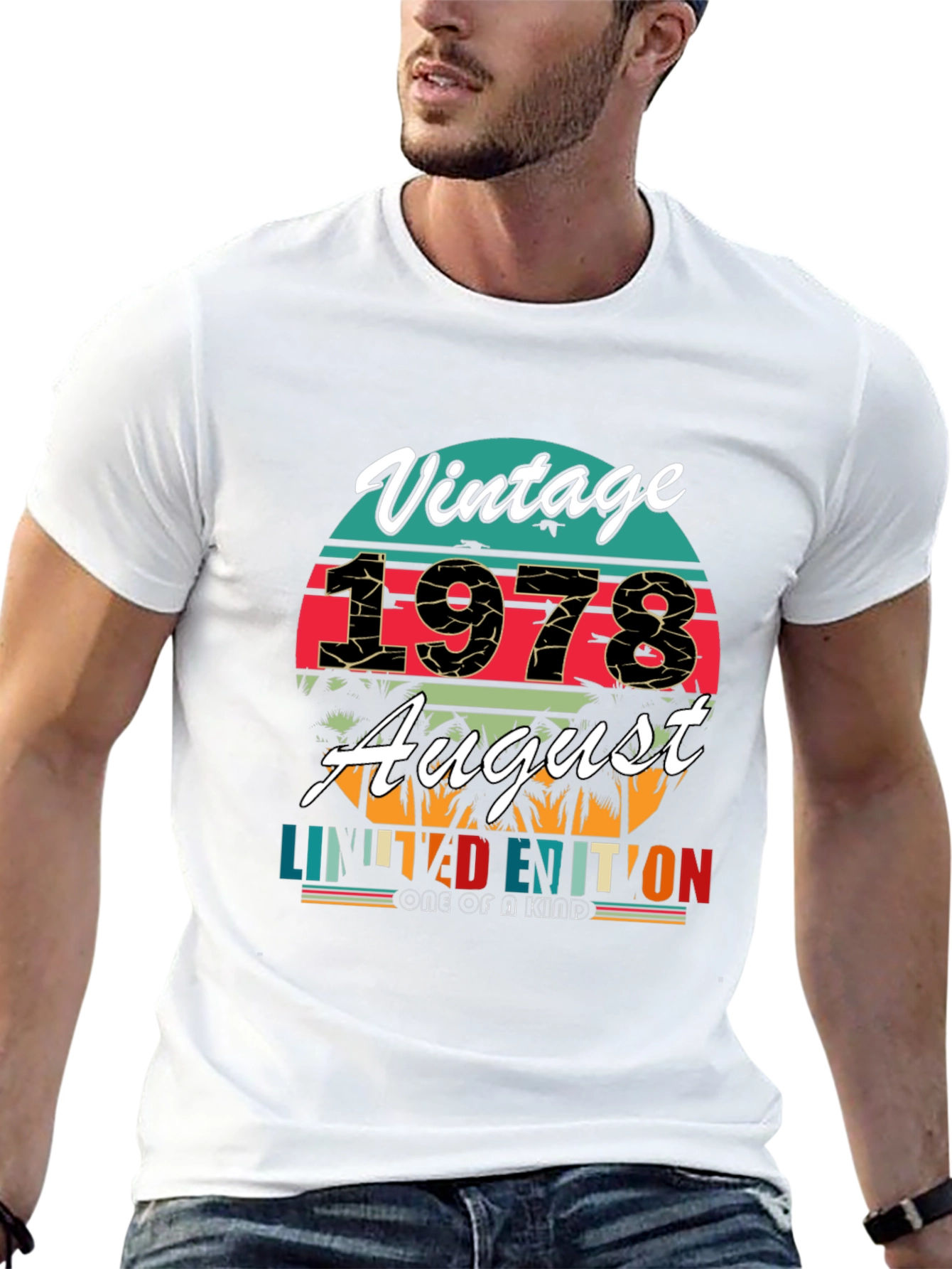 Black Vintage 1978 August Limited Edition T-Shirt view 13
