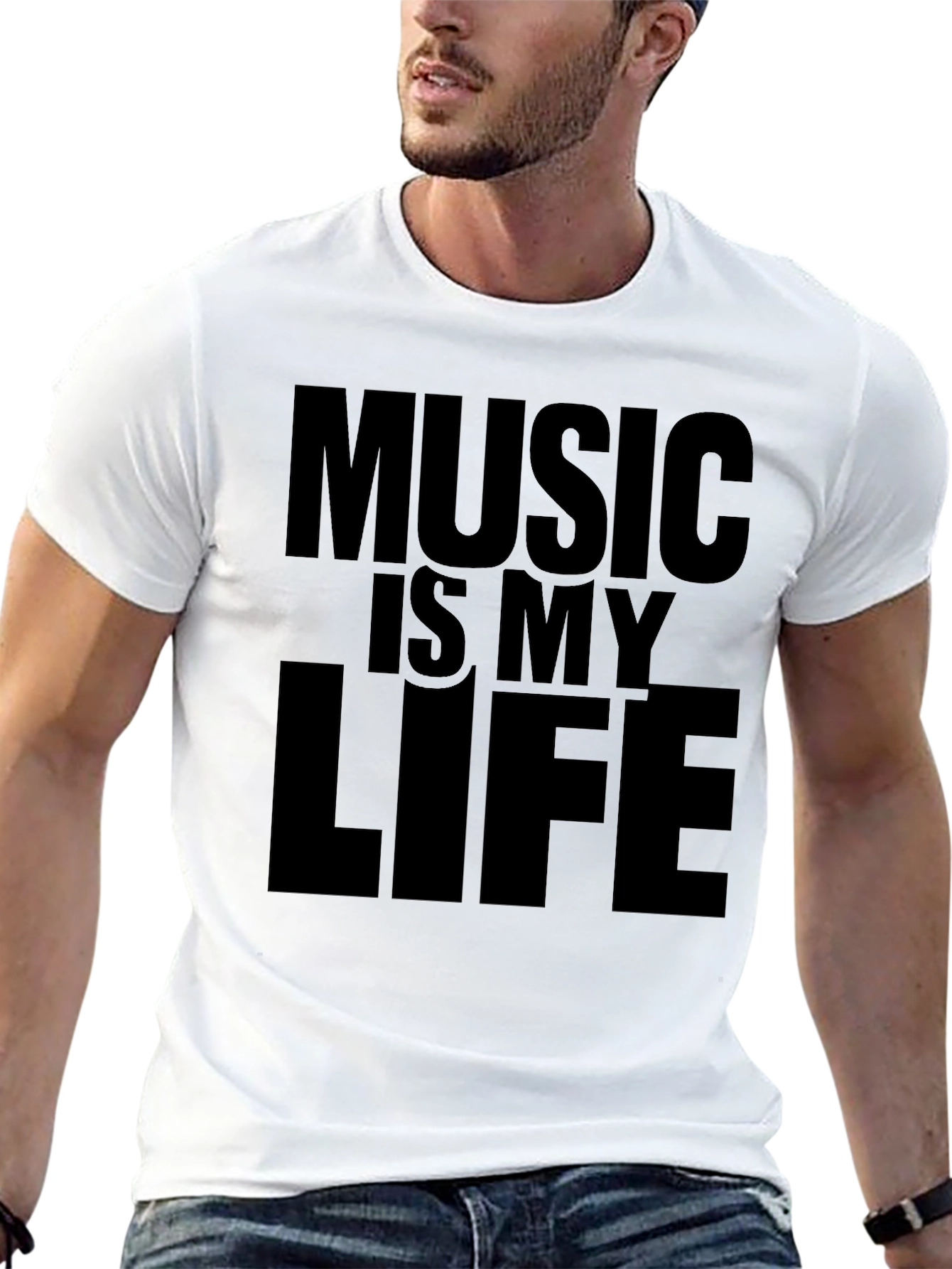 Black Music Is My Life Black Graphic Tee view 13