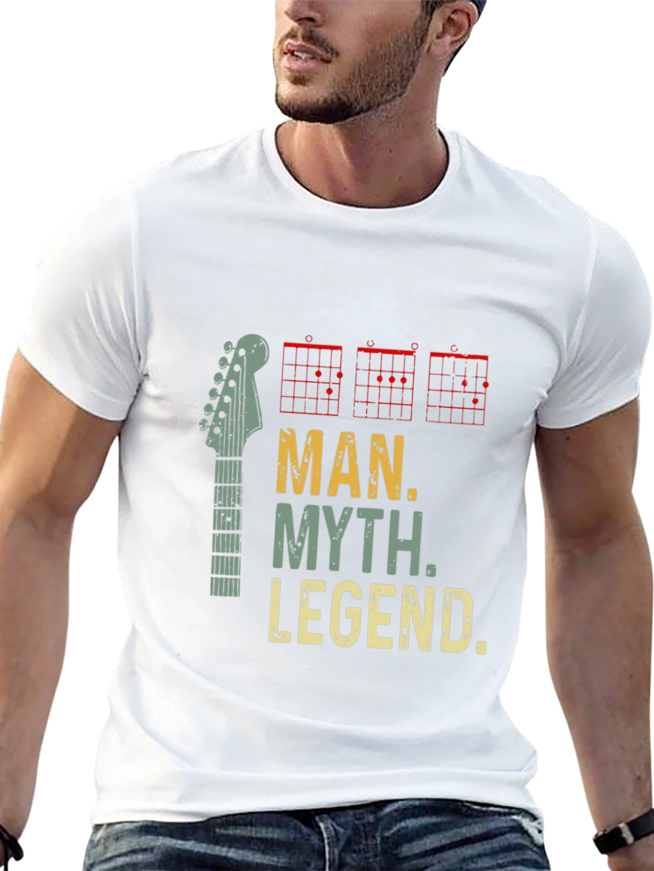 Black Man Myth Legend Guitar T-Shirt - Musician Tee view 13