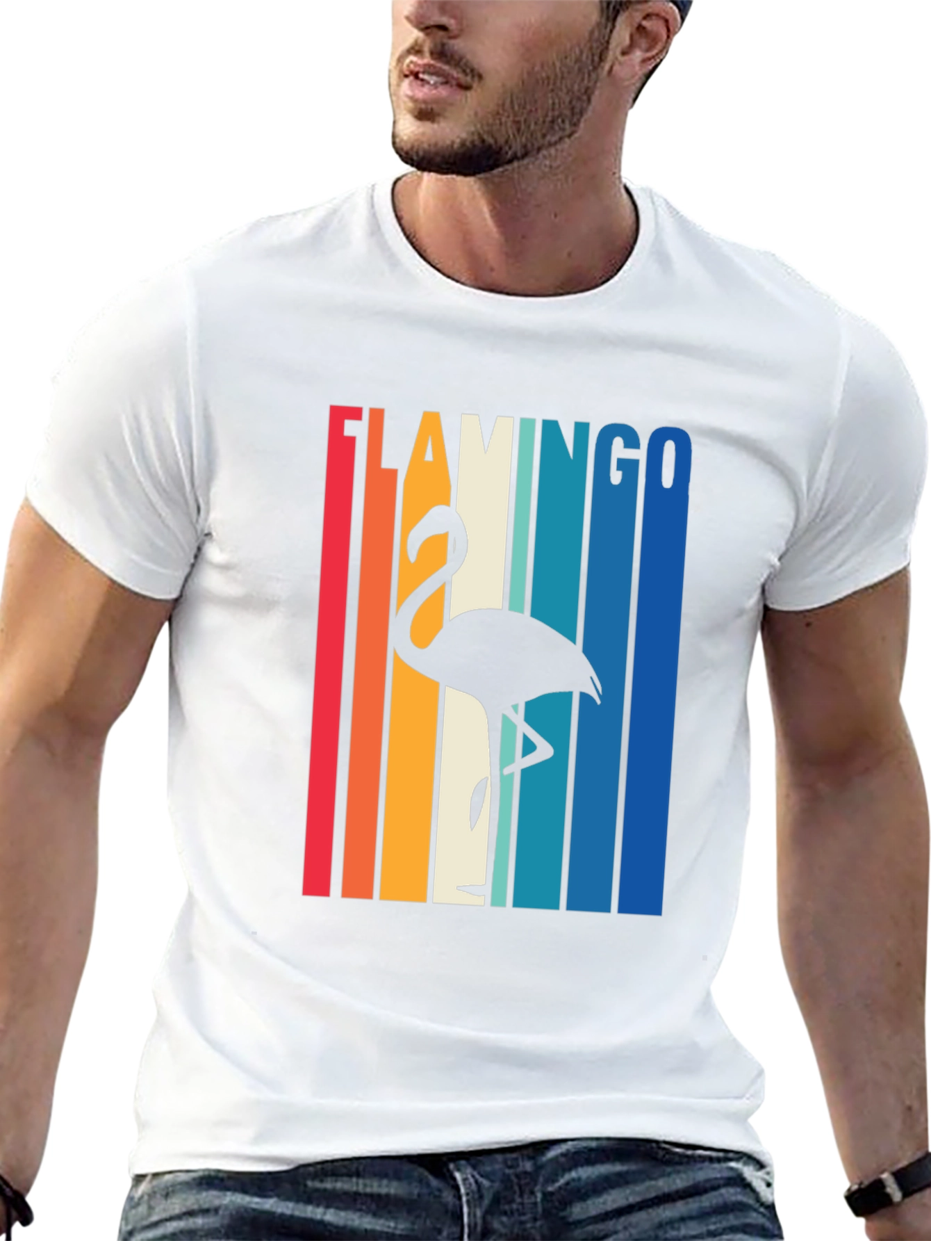 Black Retro Flamingo Graphic Tee view 13